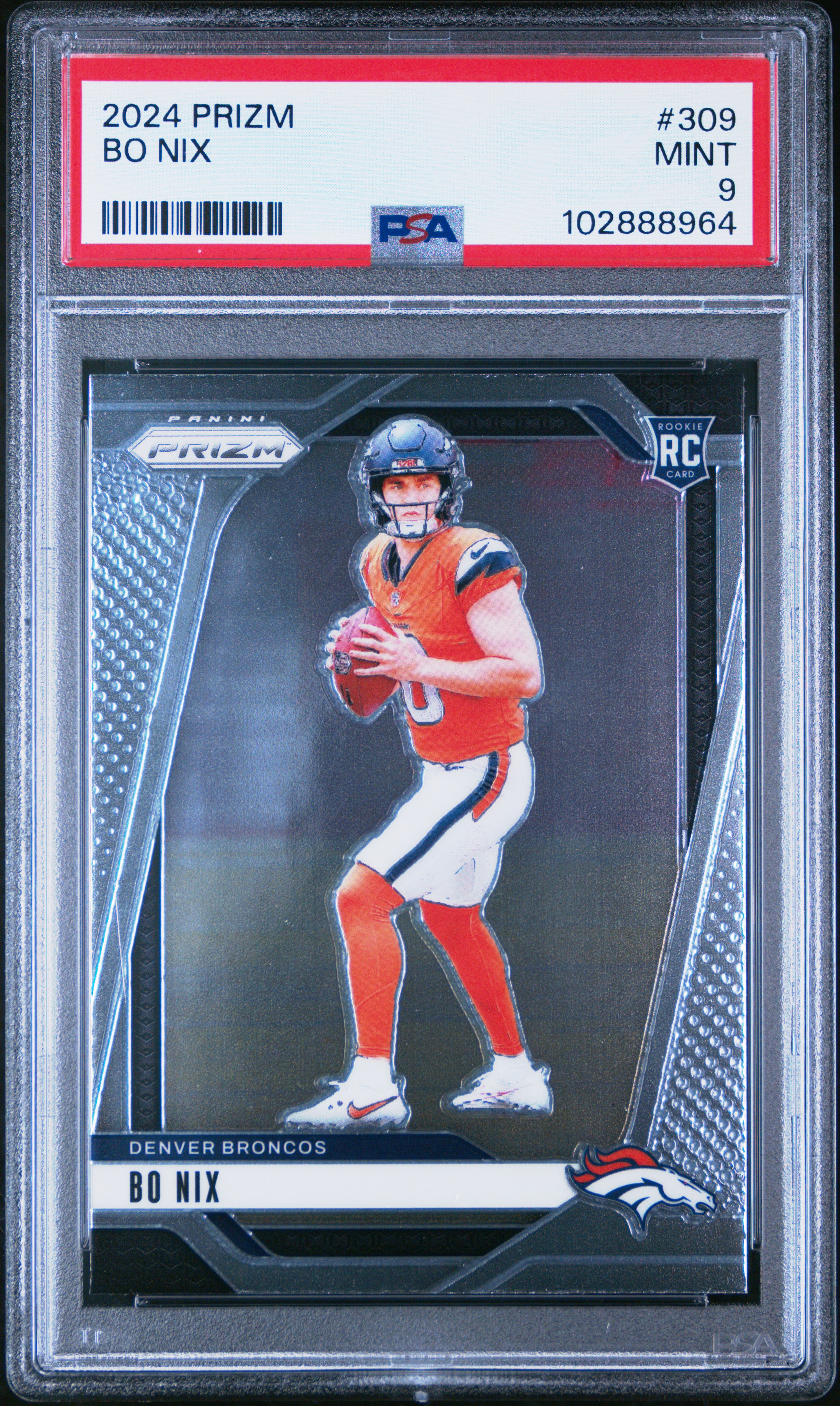 2024 Panini Prizm Bo Nix #309 Mint 9 front