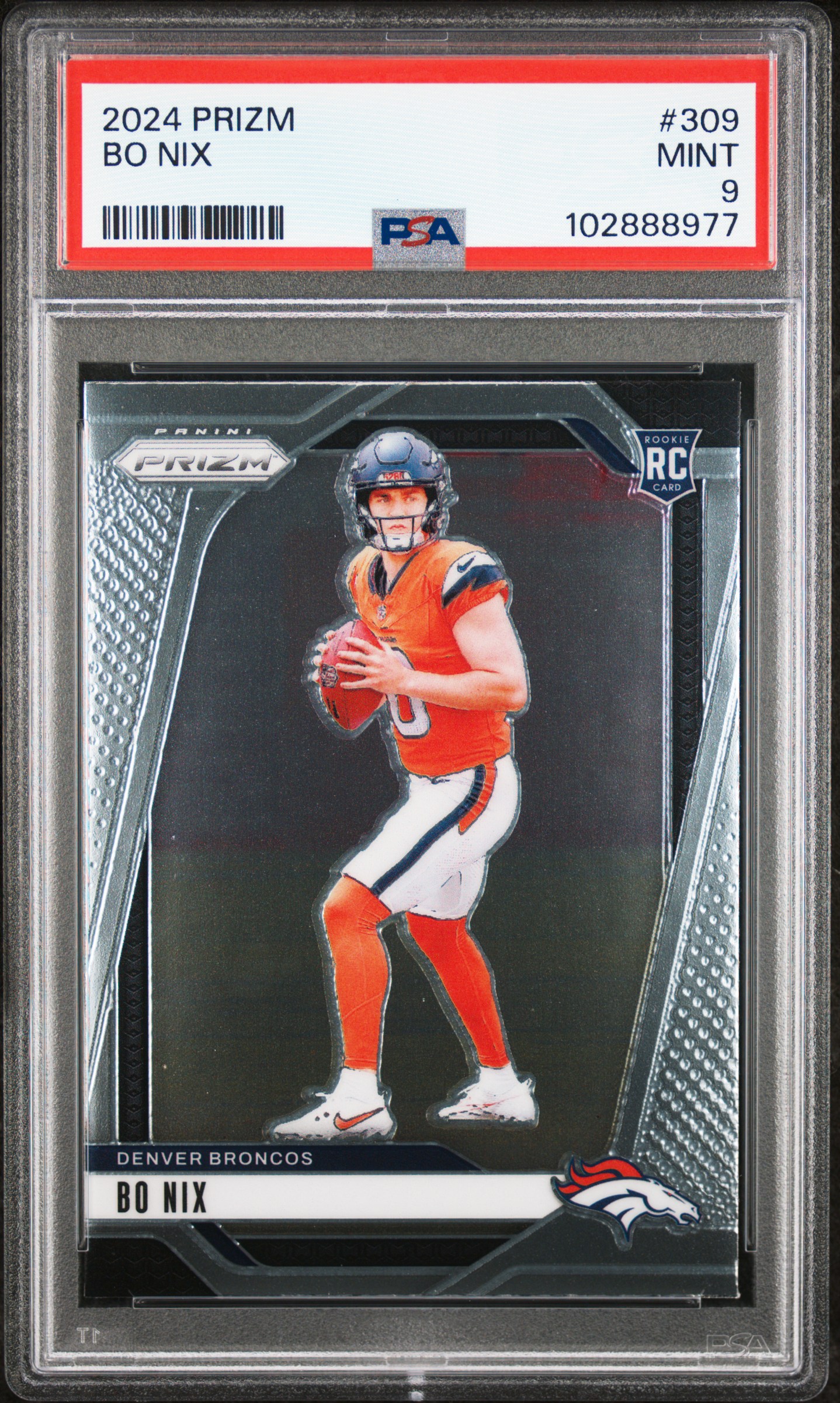 2024 Panini Prizm Bo Nix #309 Mint 9 front