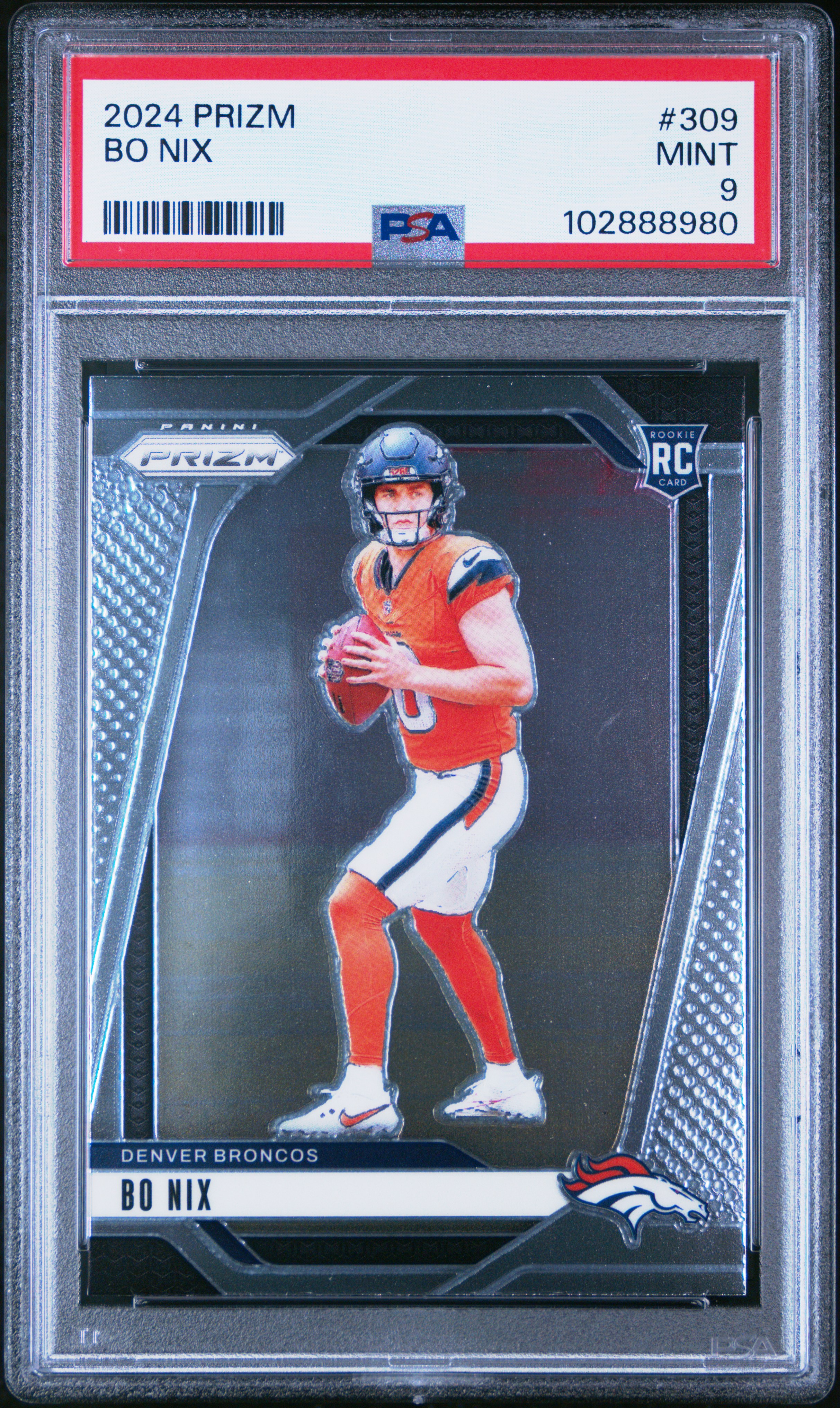 2024 Panini Prizm Bo Nix #309 Mint 9 front