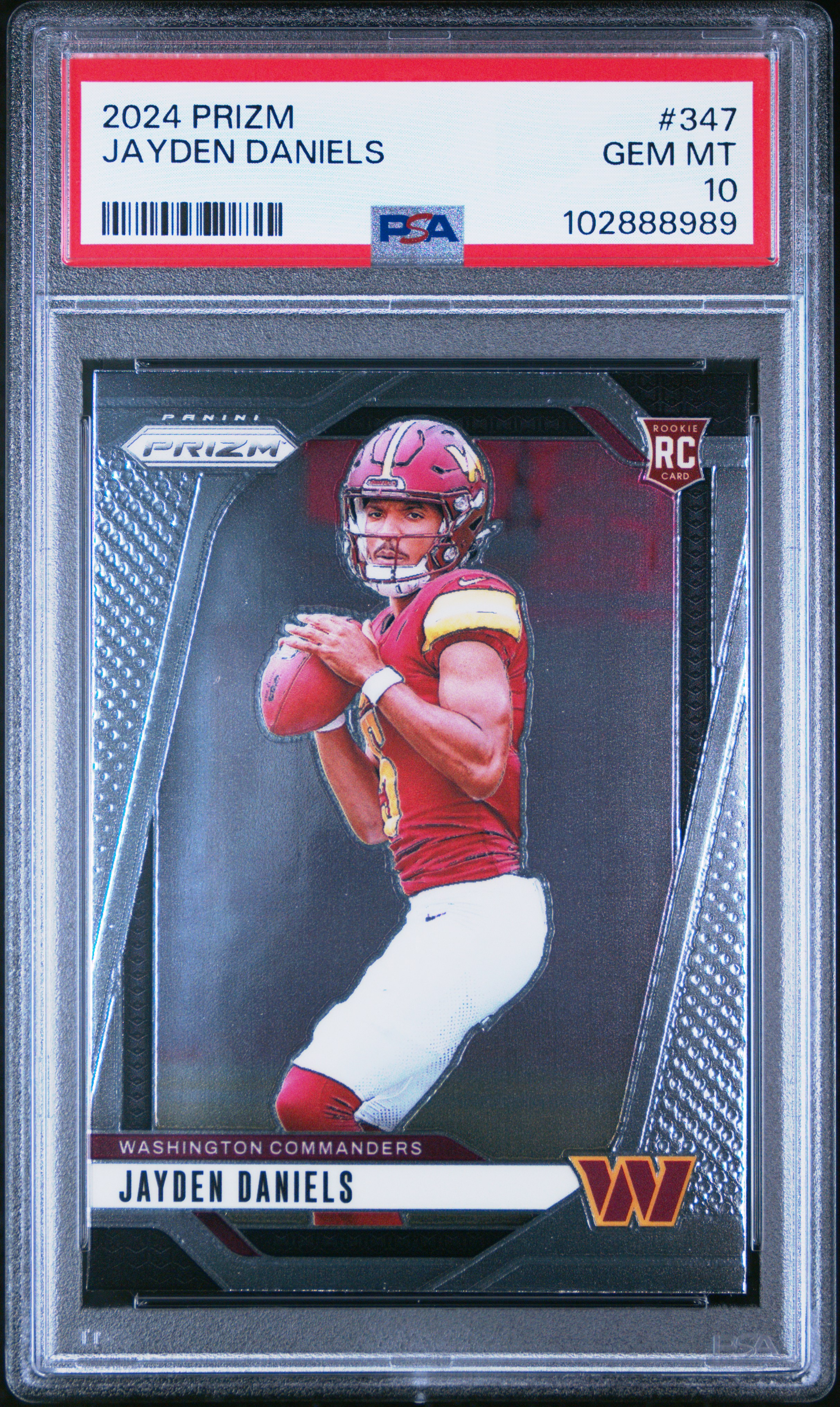 2024 Panini Prizm Jayden Daniels #347 Gem Mt 10 front