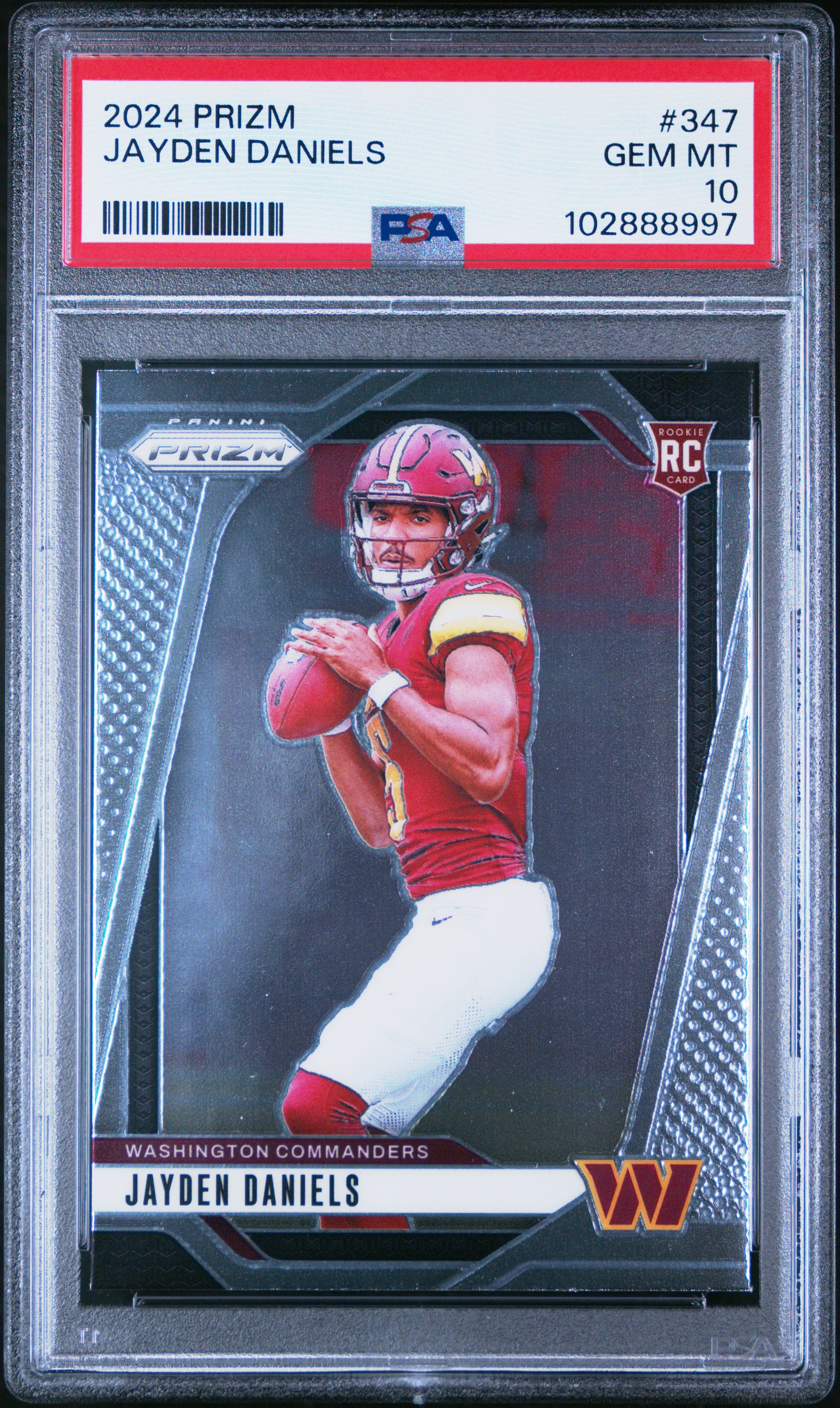 2024 Panini Prizm Jayden Daniels #347 Gem Mt 10 front