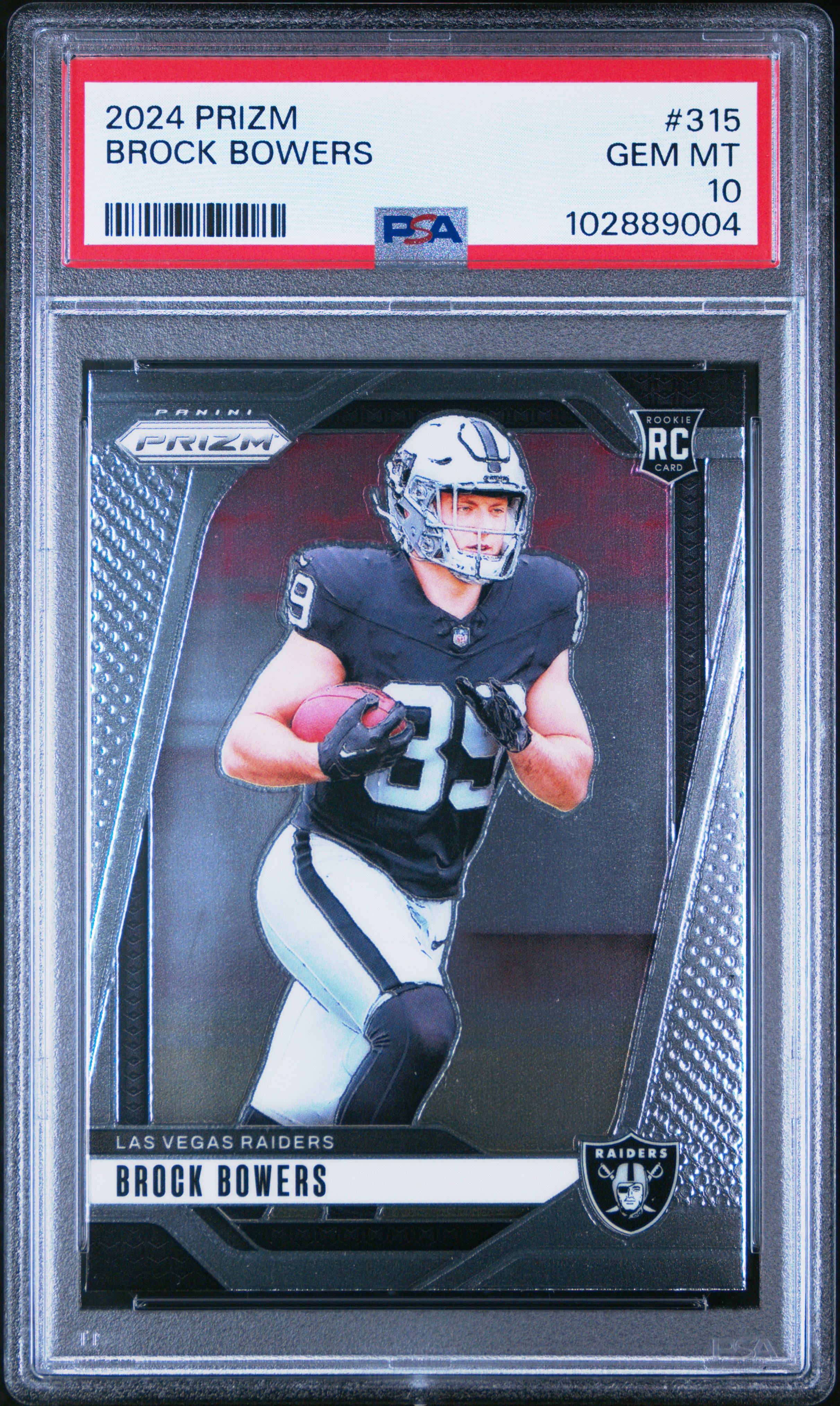 2024 Panini Prizm Brock Bowers #315 Gem Mt 10 front