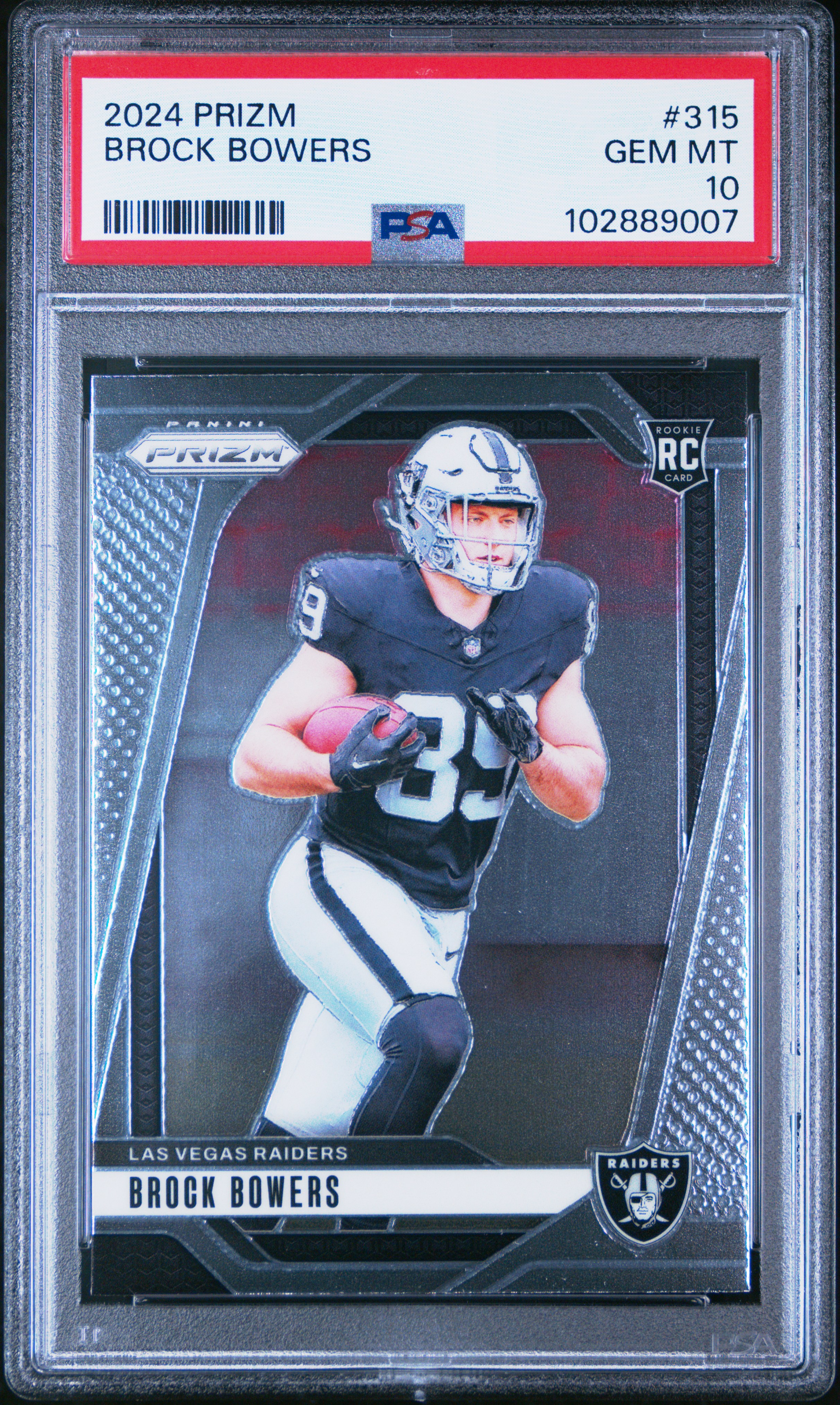 2024 Panini Prizm Brock Bowers #315 Gem Mt 10 front