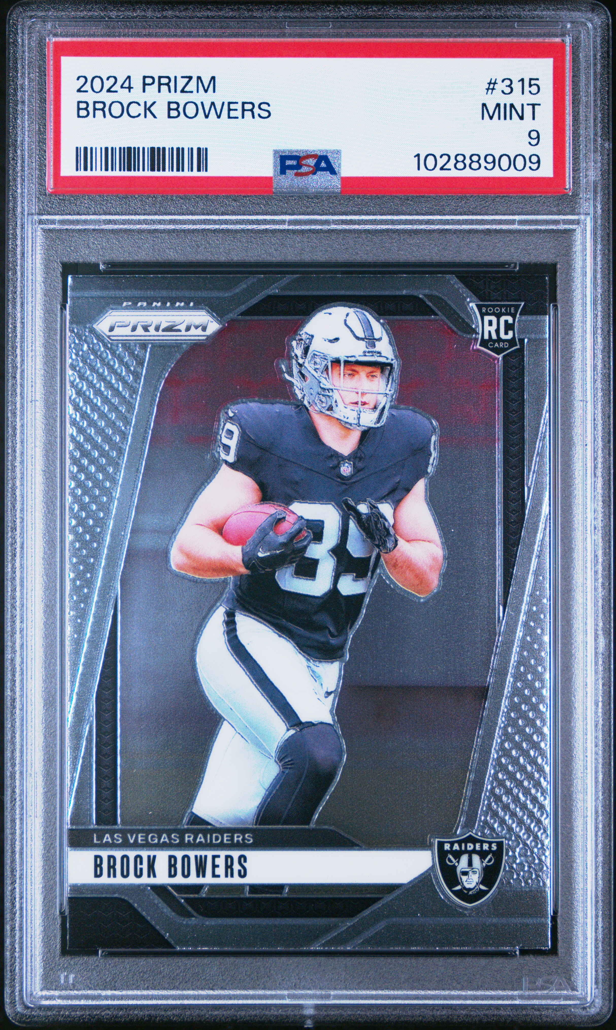 2024 Panini Prizm Brock Bowers #315 Mint 9 front