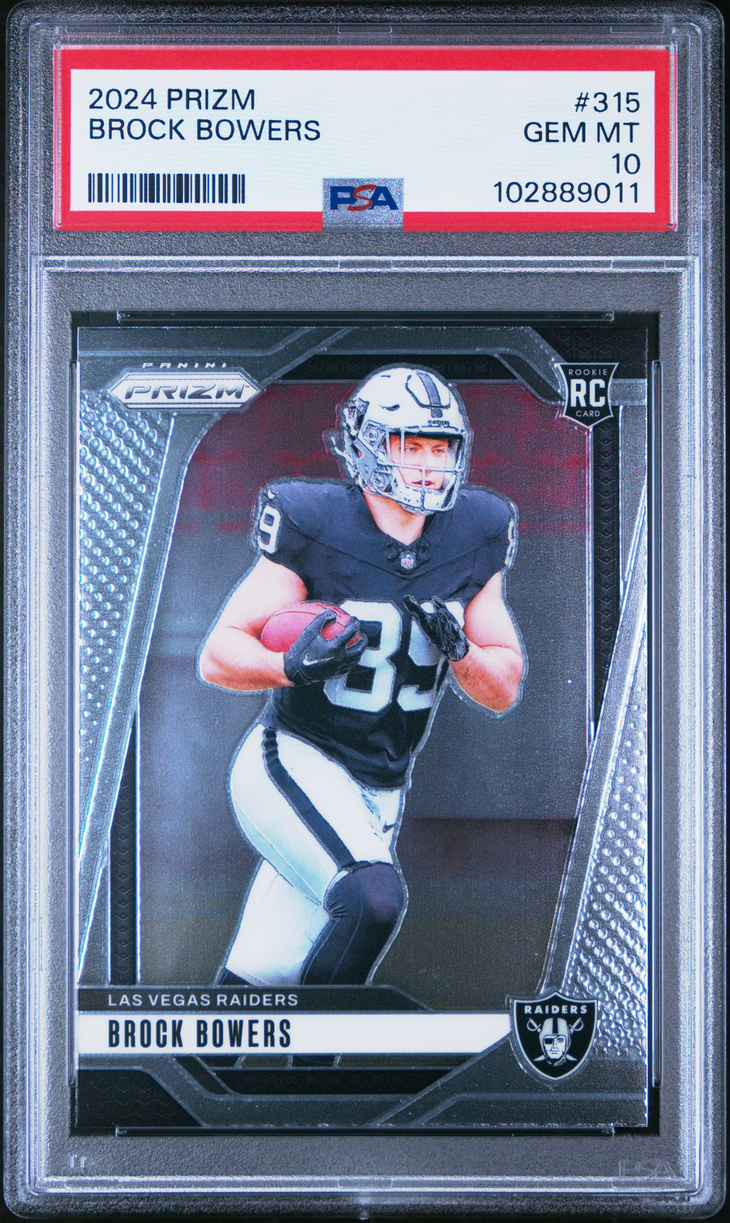 2024 Panini Prizm Brock Bowers #315 Gem Mt 10 front