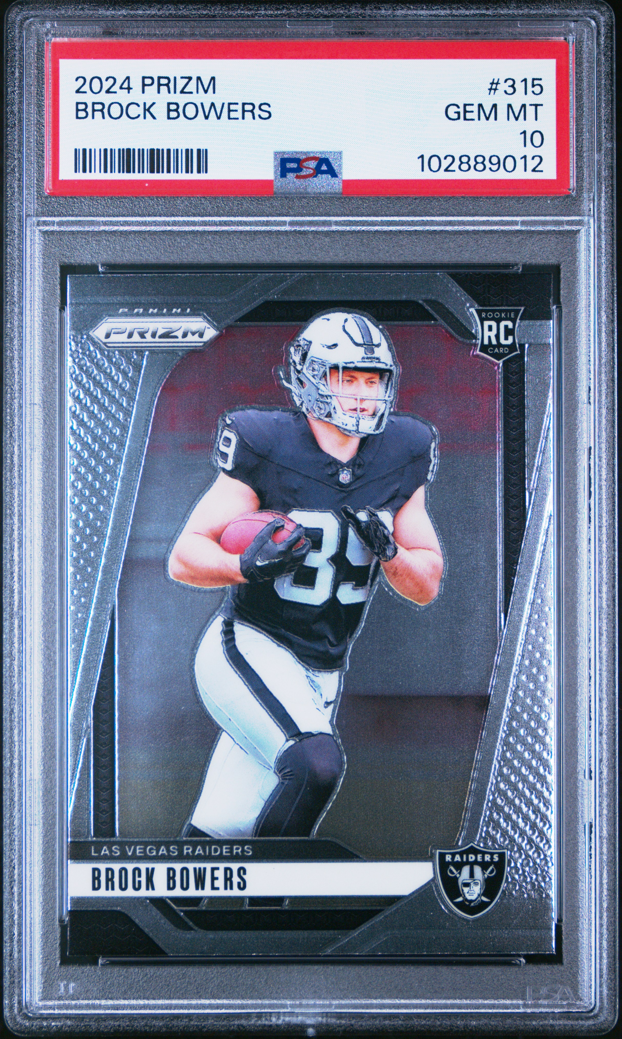 2024 Panini Prizm Brock Bowers #315 Gem Mt 10 front