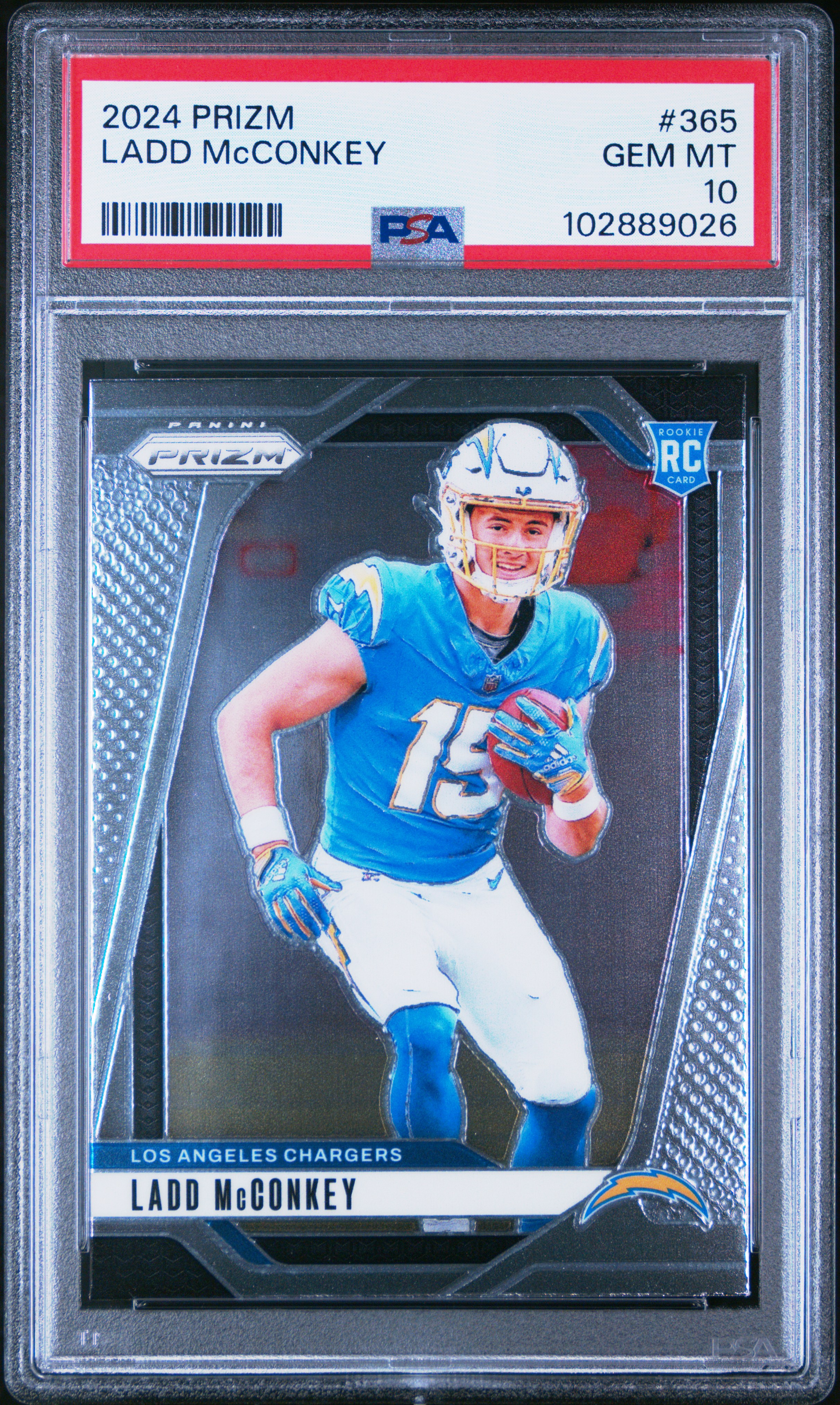 2024 Panini Prizm Ladd Mcconkey #365 Gem Mt 10 front