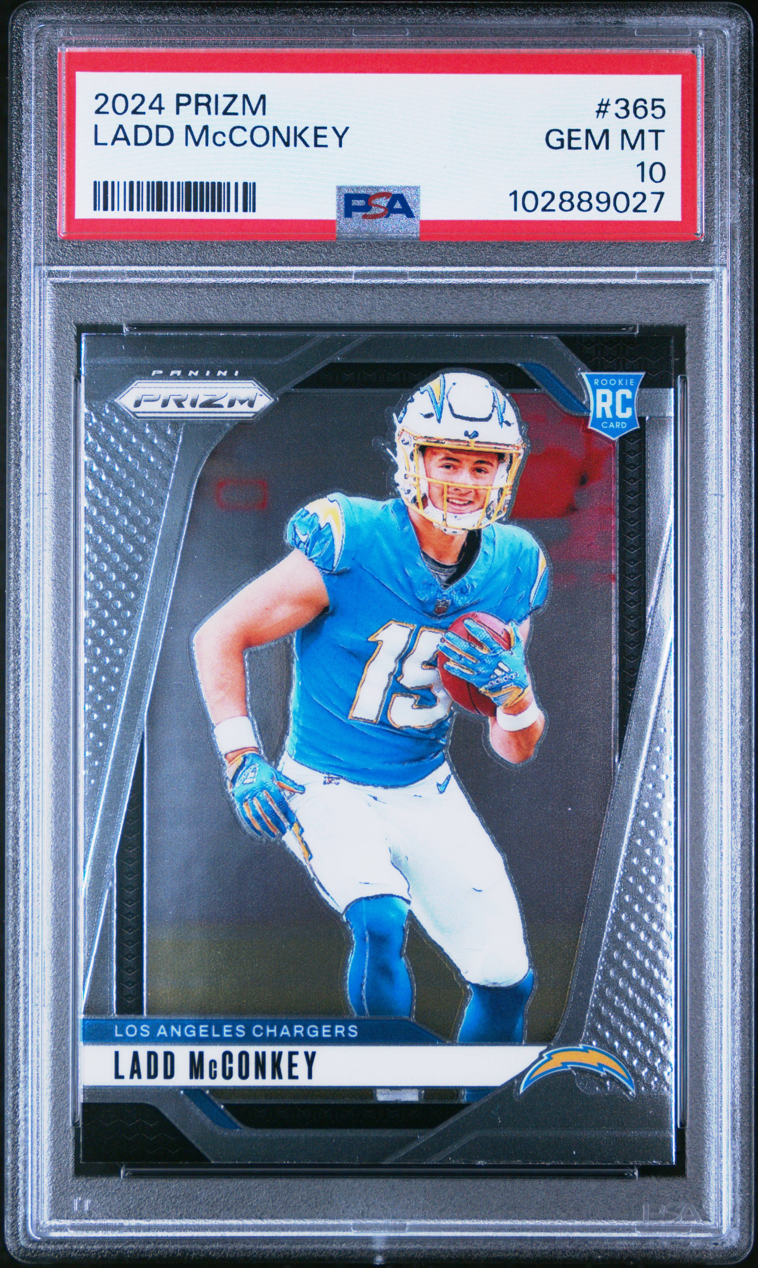 2024 Panini Prizm Ladd Mcconkey #365 Gem Mt 10 front