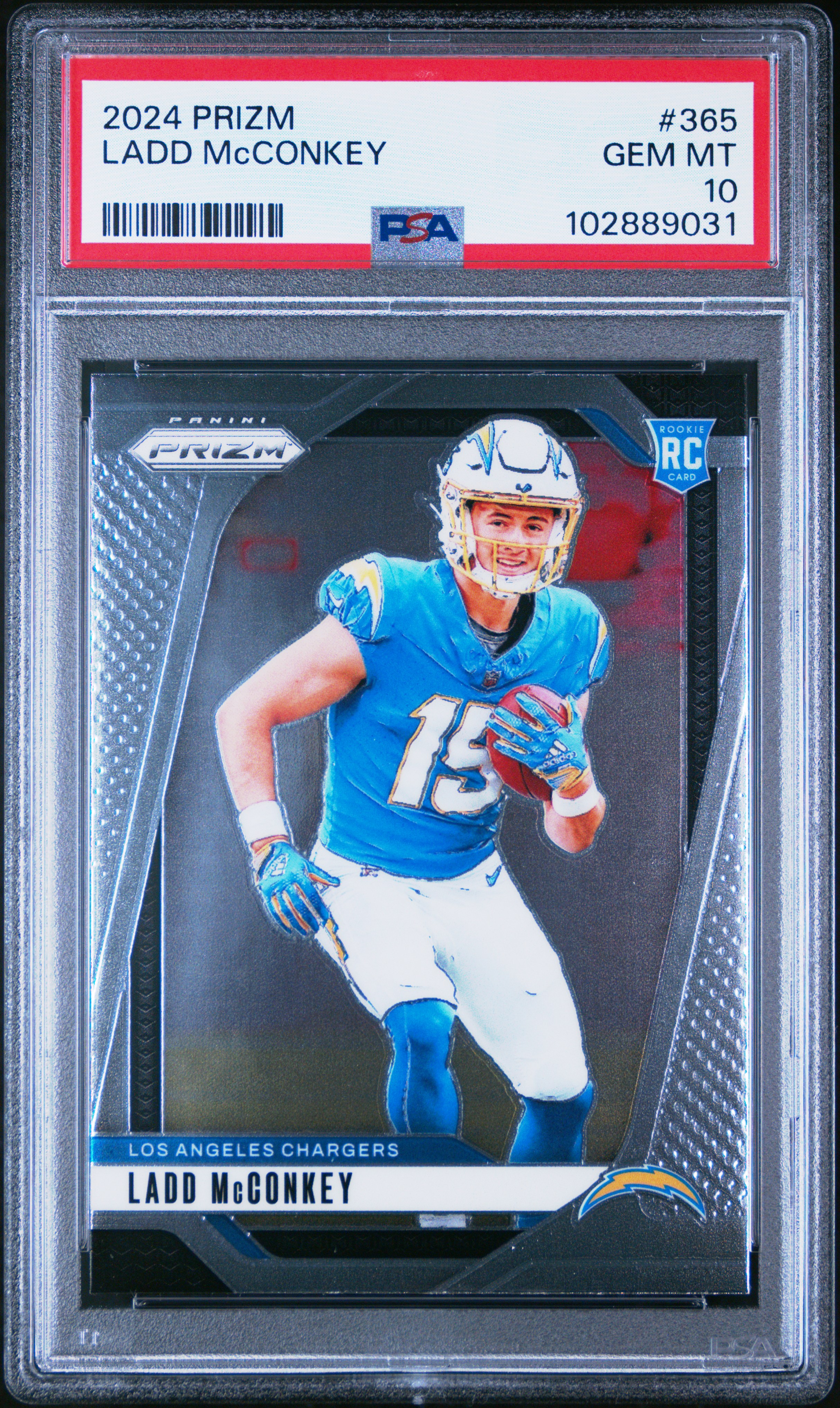 2024 Panini Prizm Ladd Mcconkey #365 Gem Mt 10 front