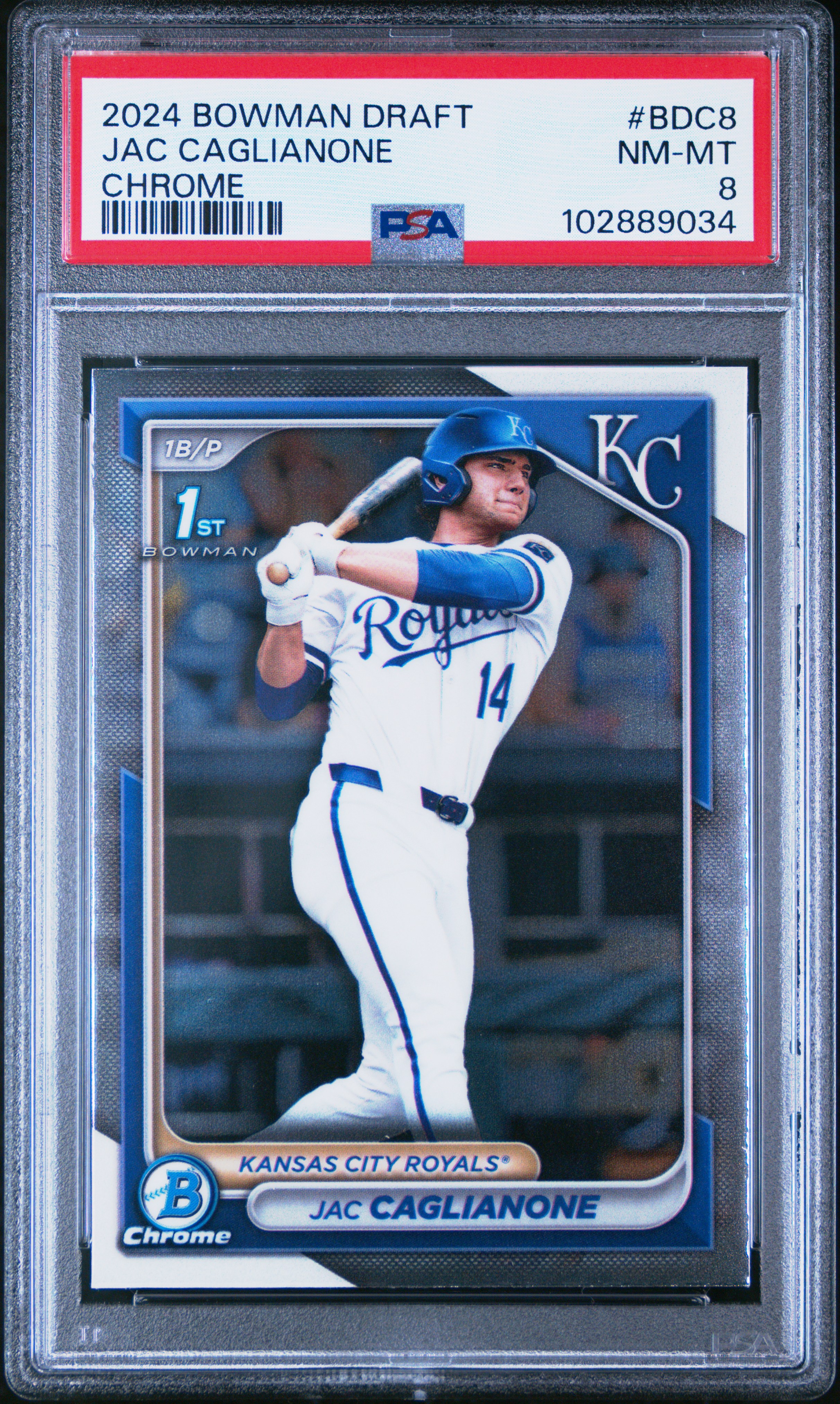 2024 Bowman Draft Jac Caglianone #Bdc8 (Chrome) Nm-Mt 8 front