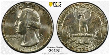 1949-D 25C OMM FS-601 MS66