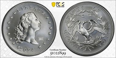 2024 Medal Flowing Hair Ag w/ 230 Privy 230th Anniversary MS70