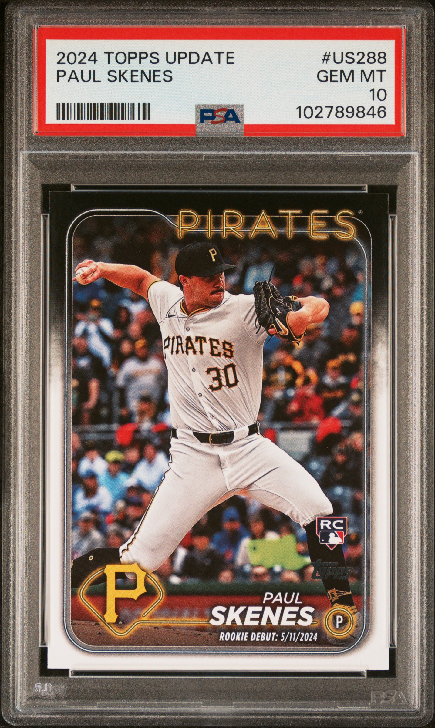 2024 Topps Update Paul Skenes #Us288 Gem Mt 10 front