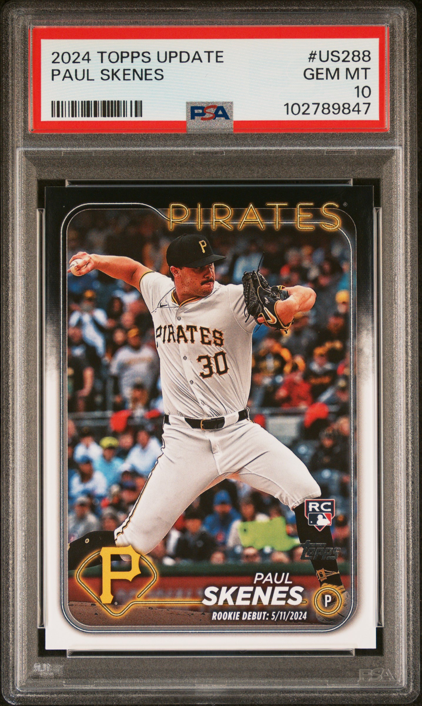 2024 Topps Update Paul Skenes #Us288 Gem Mt 10 front
