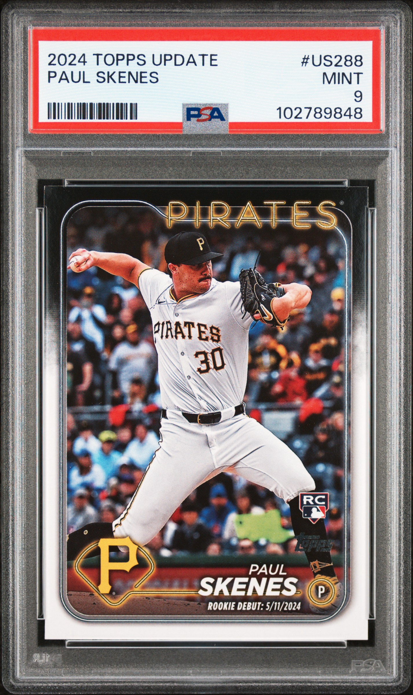 2024 Topps Update Paul Skenes #Us288 Mint 9 front