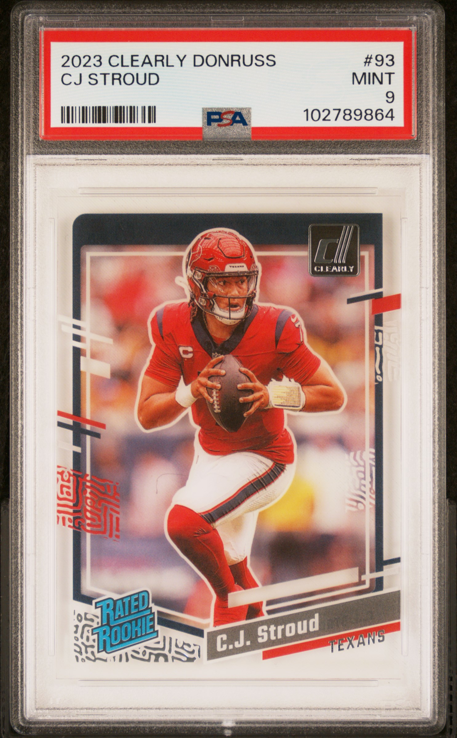 2023 Panini Clearly Donruss Cj Stroud #93 Mint 9 front