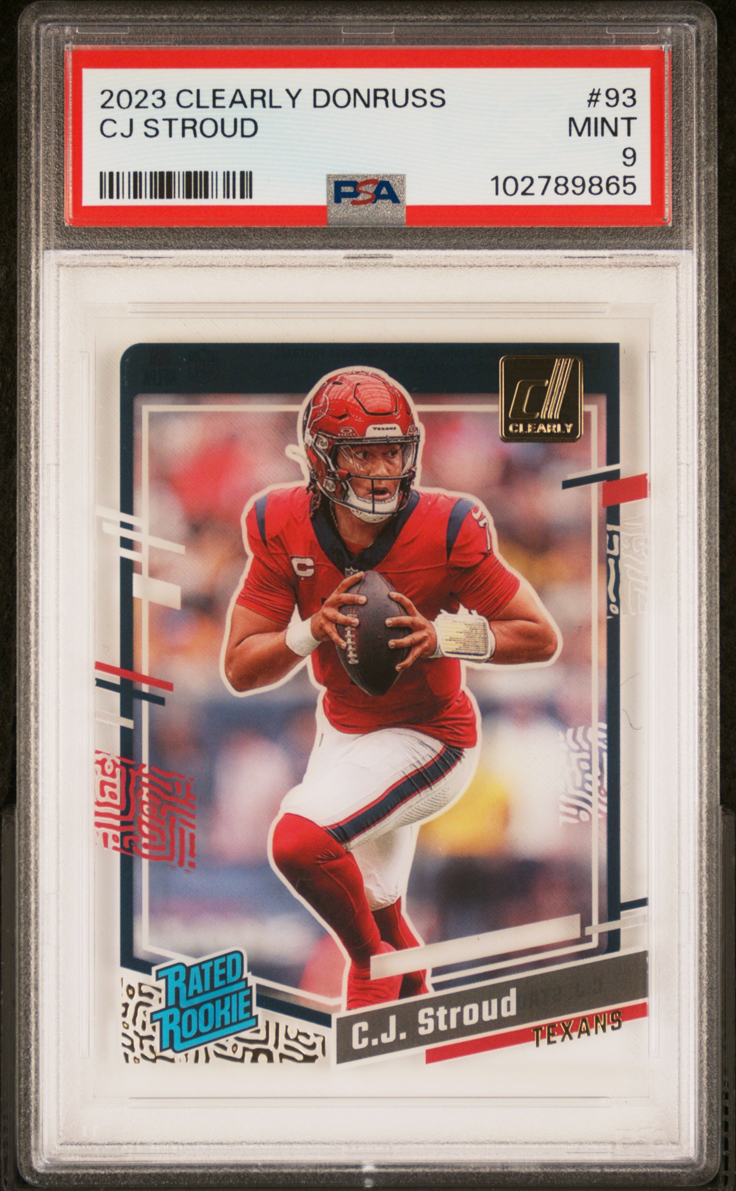 2023 Panini Clearly Donruss Cj Stroud #93 Mint 9 front