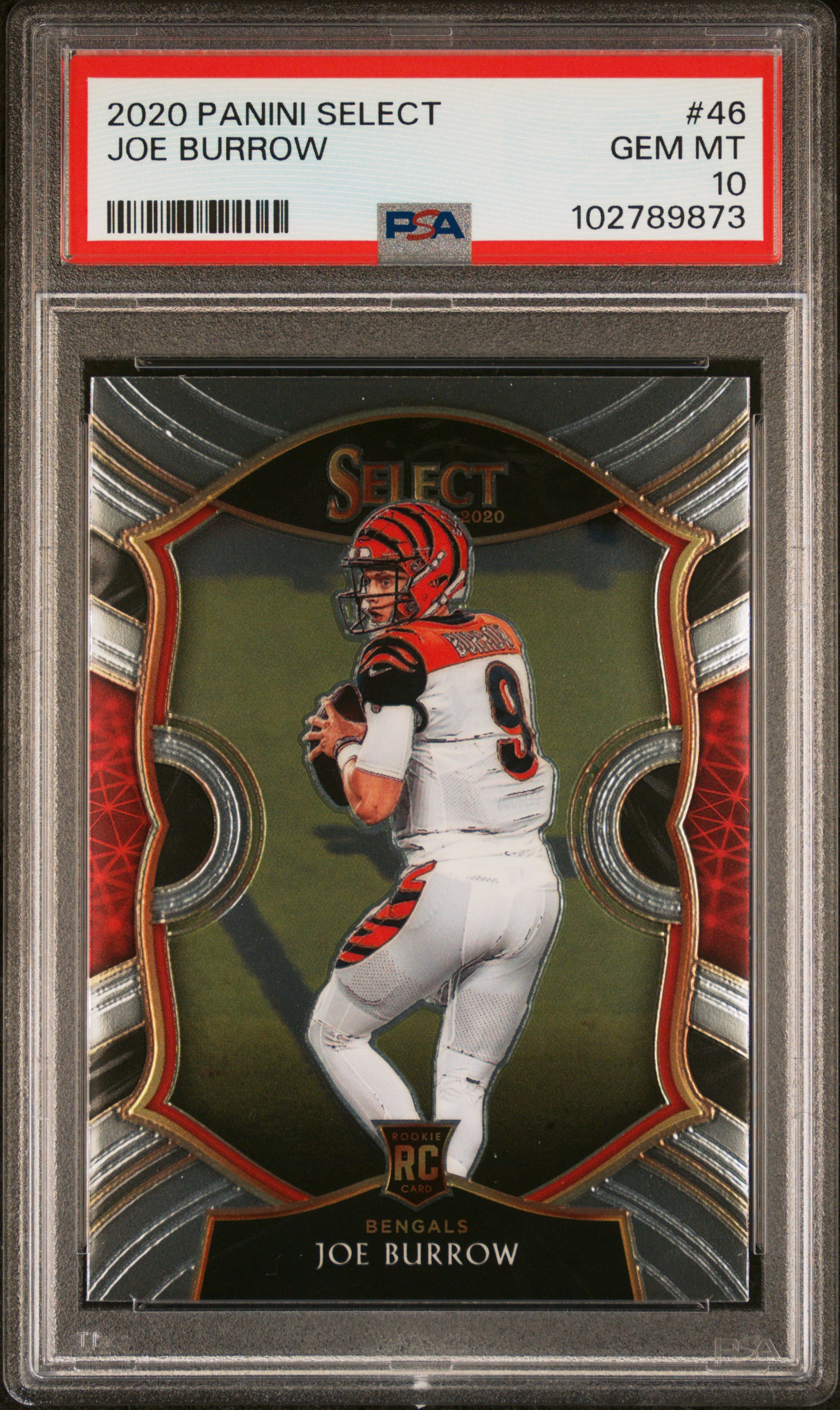 2020 Panini Select Joe Burrow #46 Gem Mt 10 front
