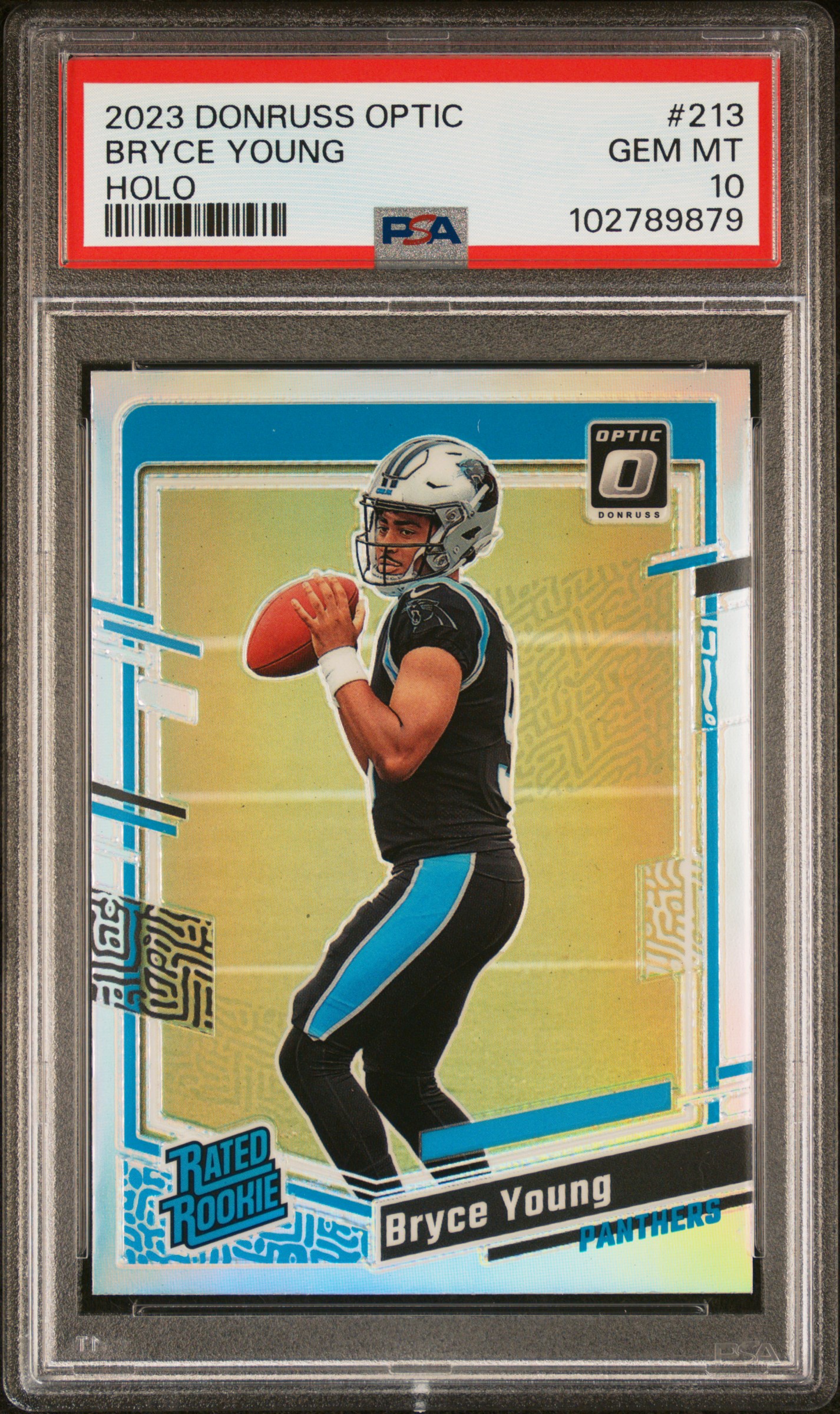 2023 Panini Donruss Optic Bryce Young #213 (Holo) Gem Mt 10 front