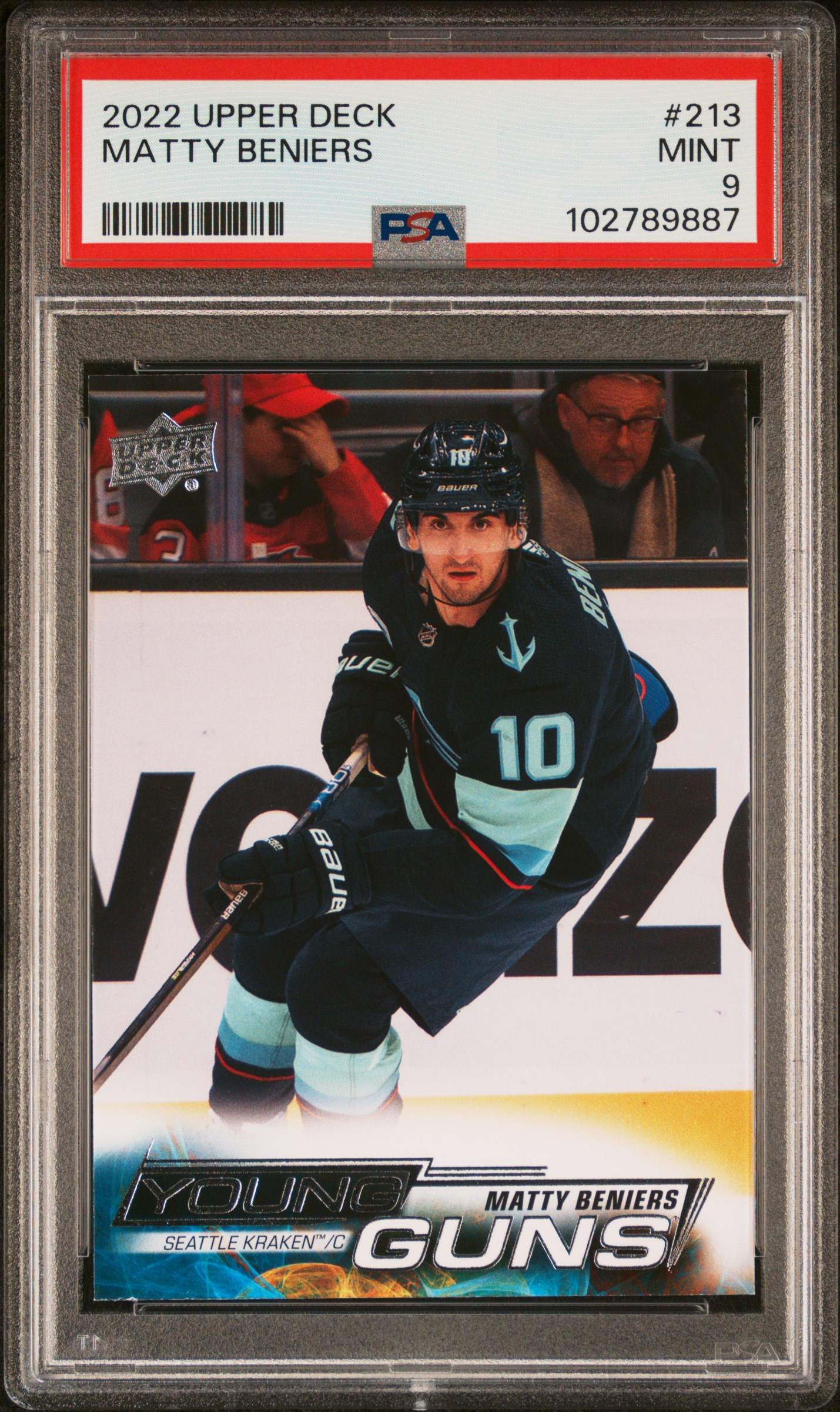 2022 Upper Deck Matty Beniers #213 Mint 9 front