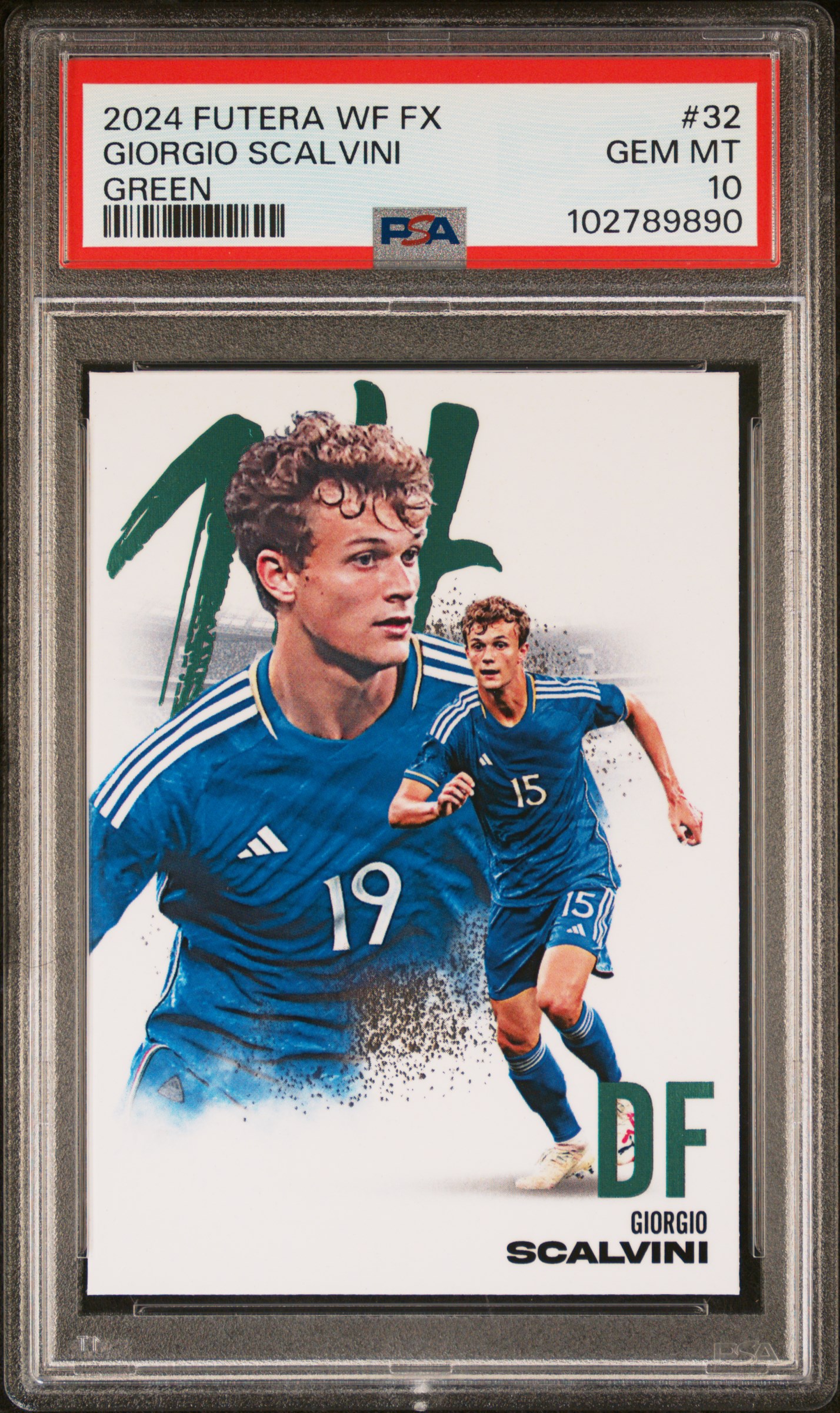 2024 Futera World Football Fx Giorgio Scalvini #32 (Green) Gem Mt 10 front
