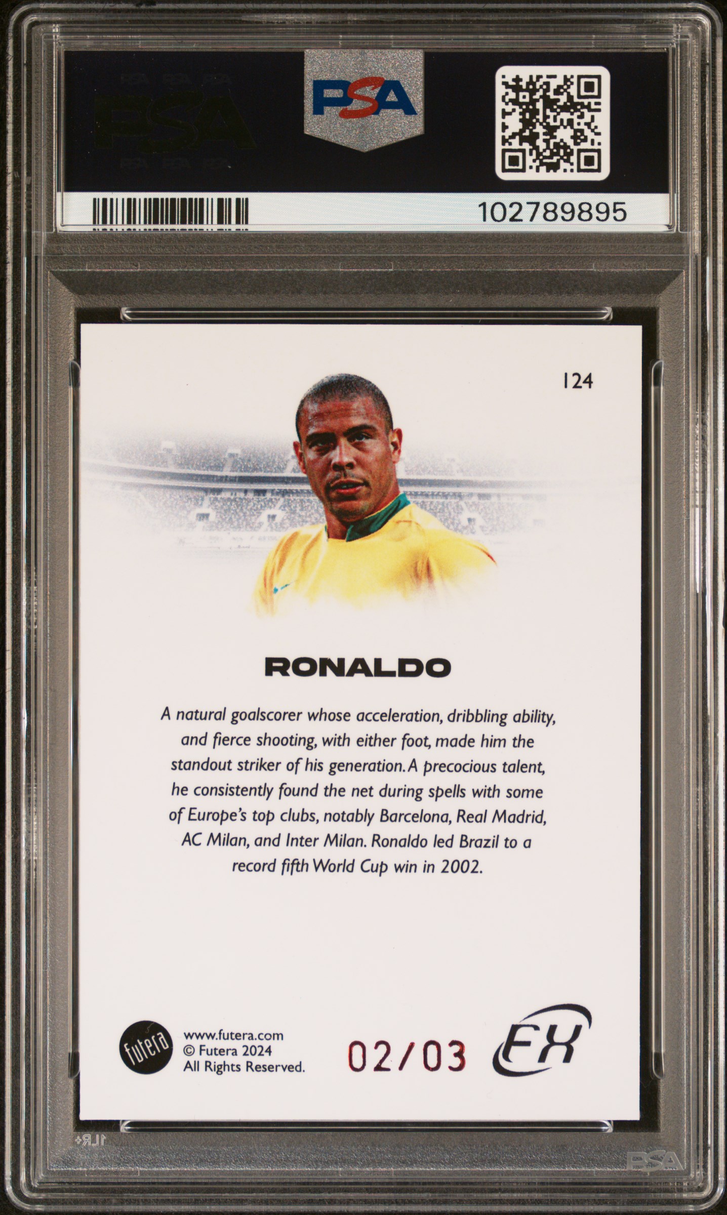 2024 Futera World Football Fx Ronaldo #124 (Red) Mint 9 back