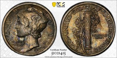 1916 10C Mercury AU58
