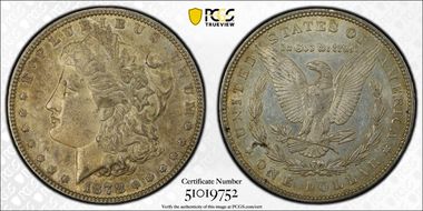 1878 7TF $1 Reverse of 1879 AU55