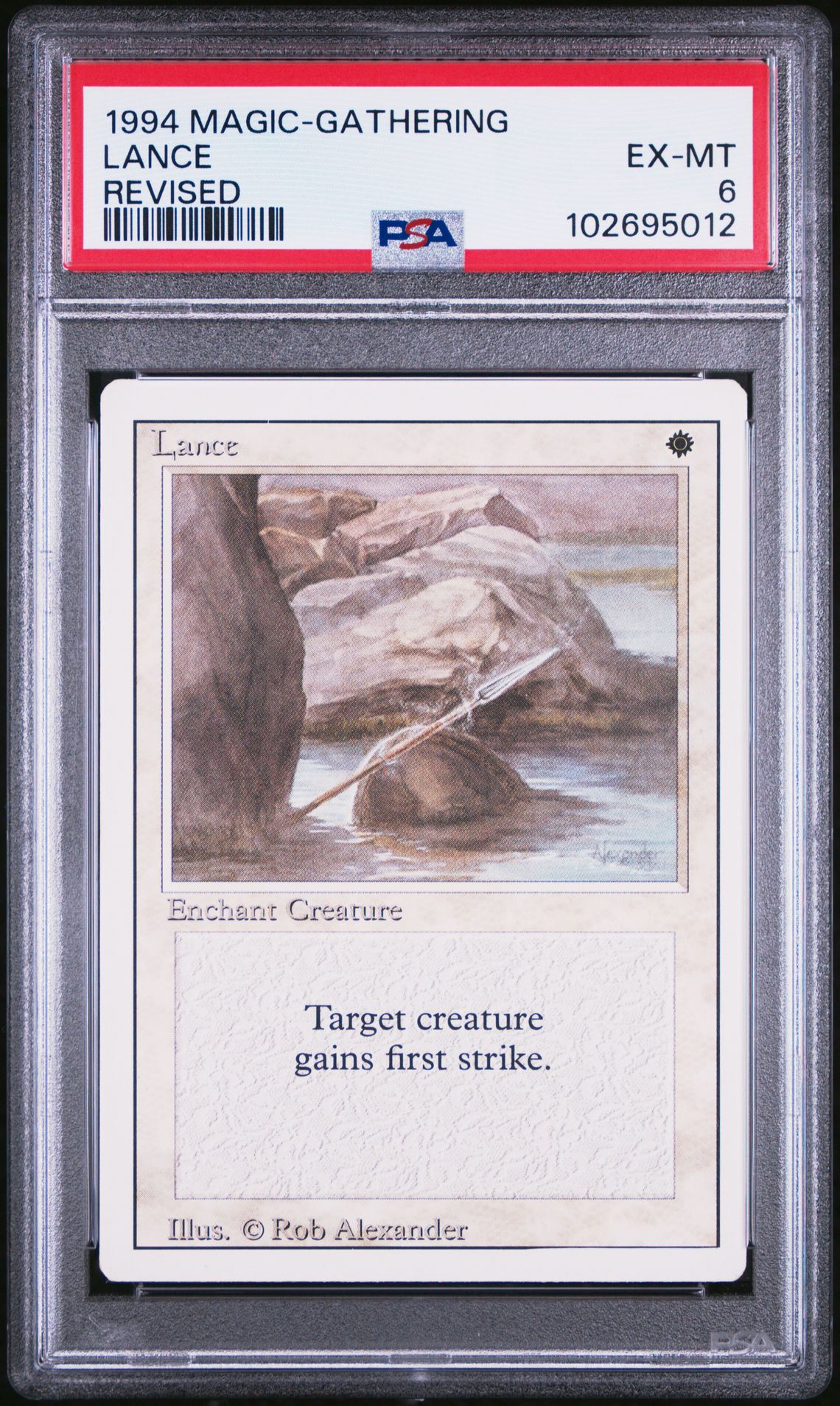 1994 MTG MAGIC THE GATHERING REVISED EDITION Lance front