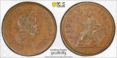 1723 1/2P Hibernia AU58BN