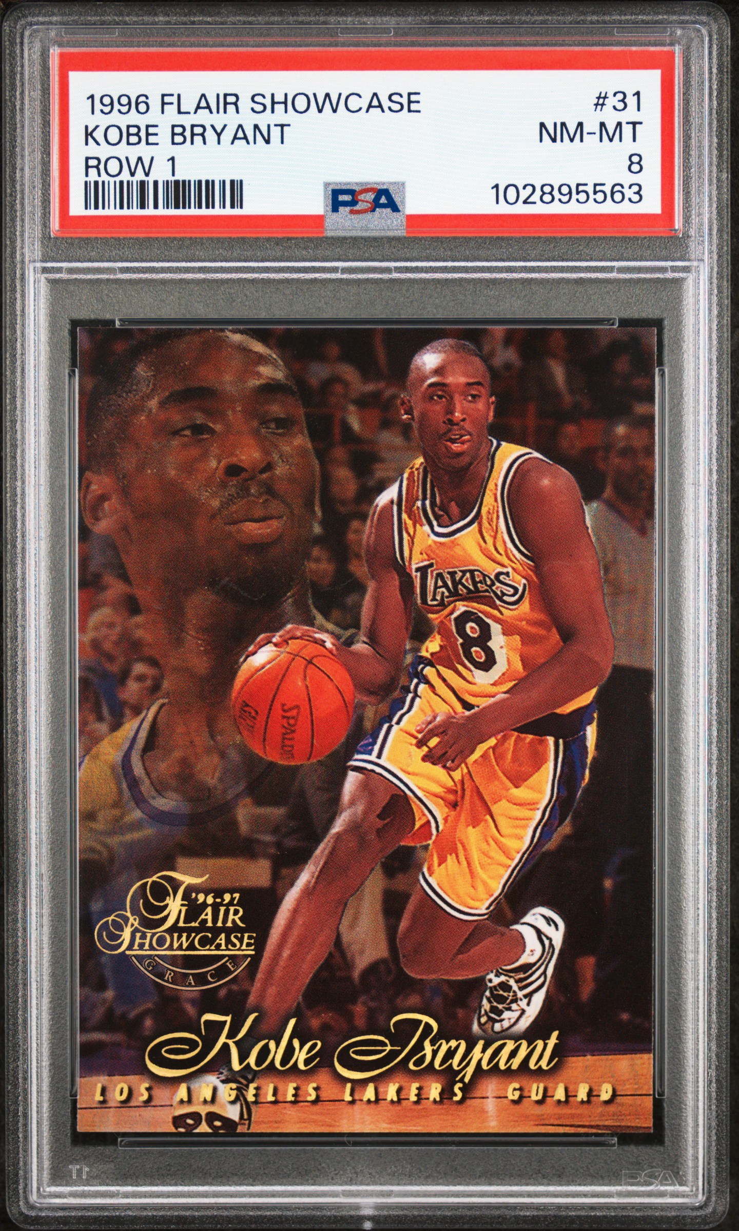 1996 Flair Showcase Kobe Bryant #31 (Row 1) Nm-Mt 8 front