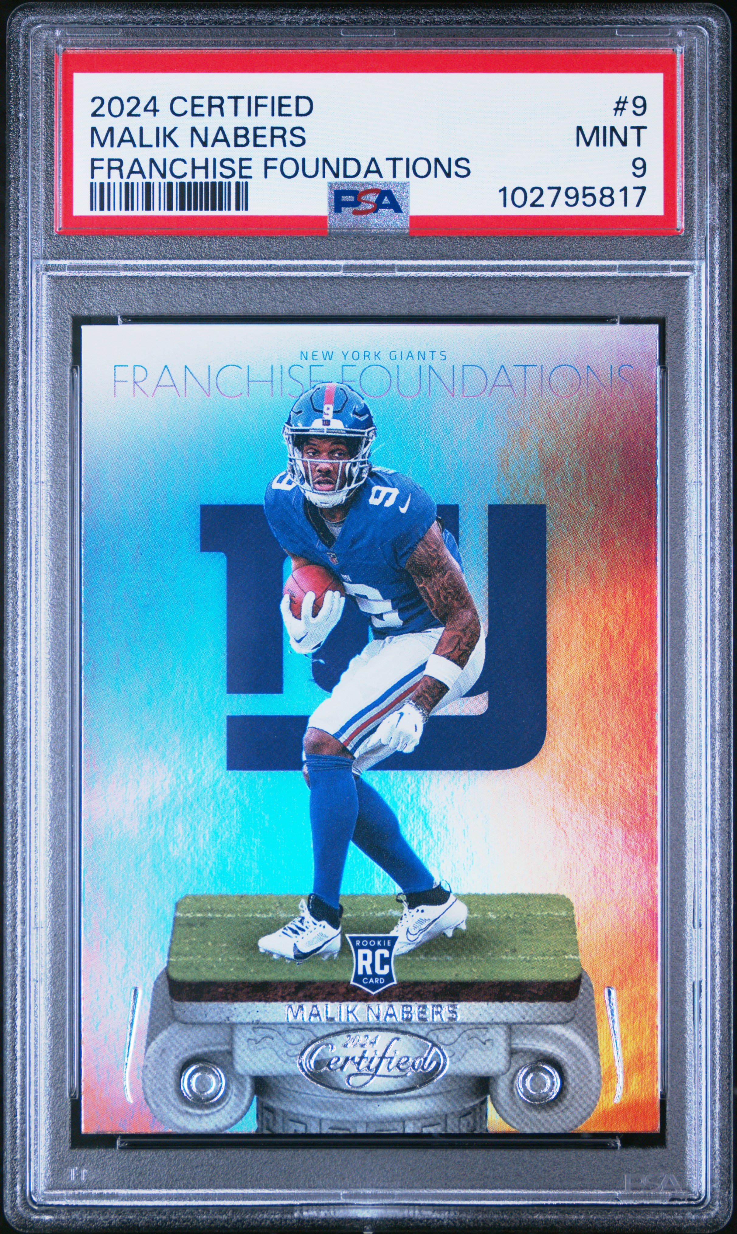 2024 Panini Certified Franchise Foundations Malik Nabers #9 Mint 9 back