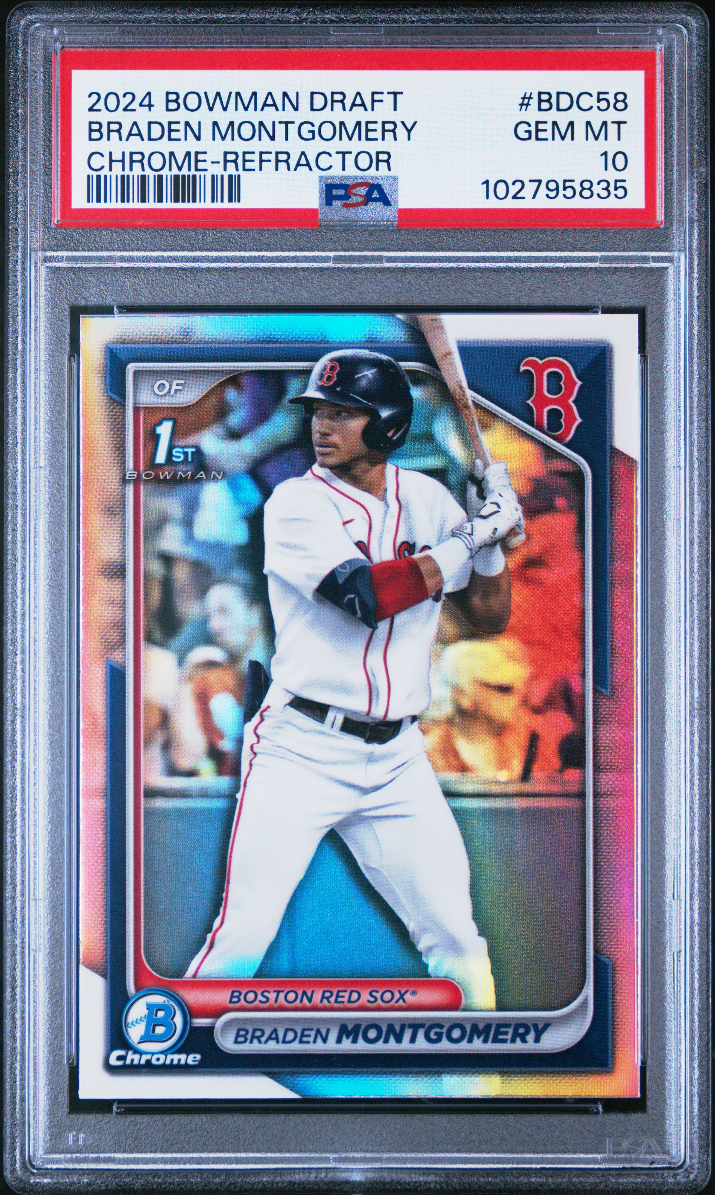 2024 Bowman Draft Braden Montgomery #Bdc58 (Chrome-Refractor) Gem Mt 10 back