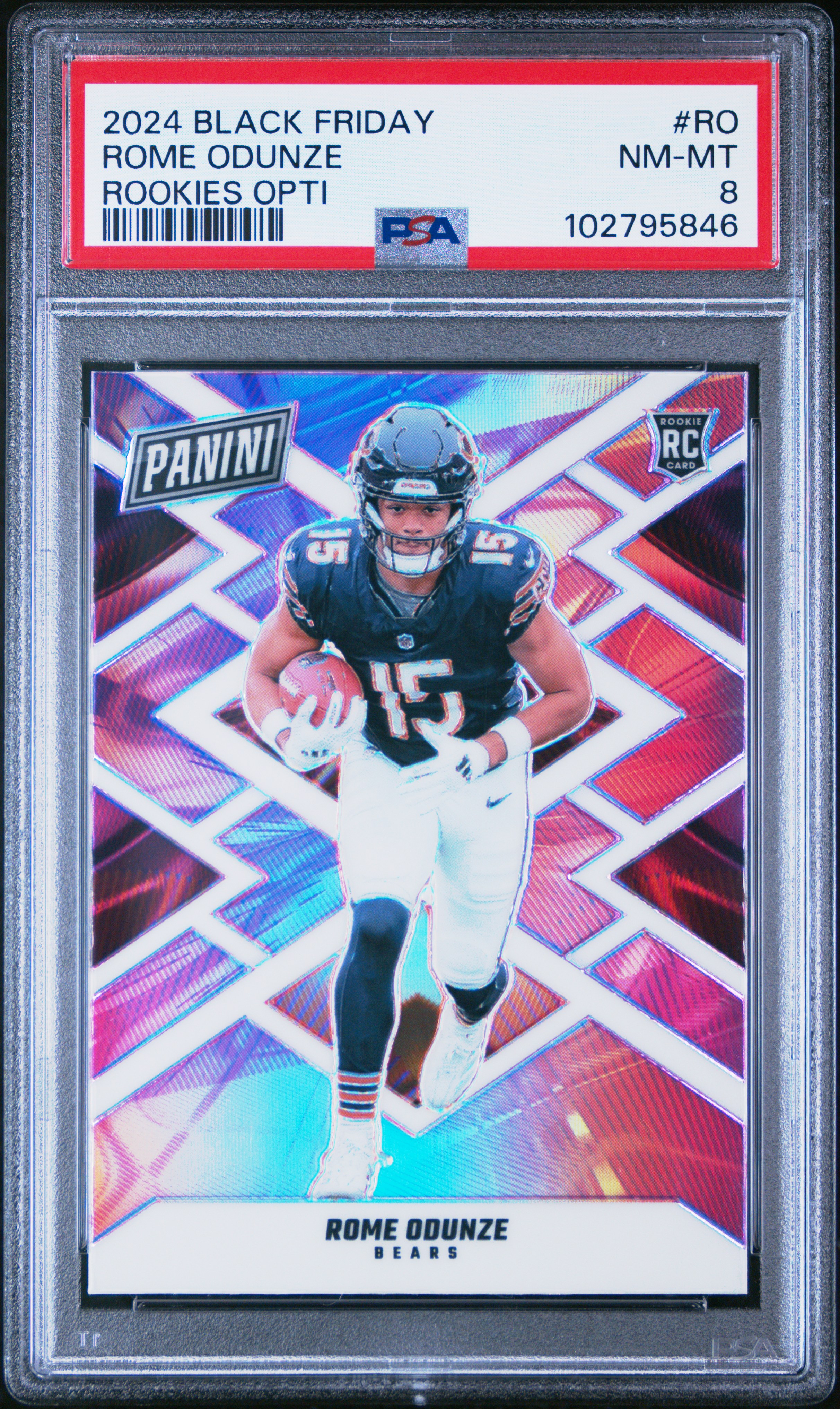 2024 Panini Black Friday Rookies Opti Rome Odunze #Ro Nm-Mt 8 back