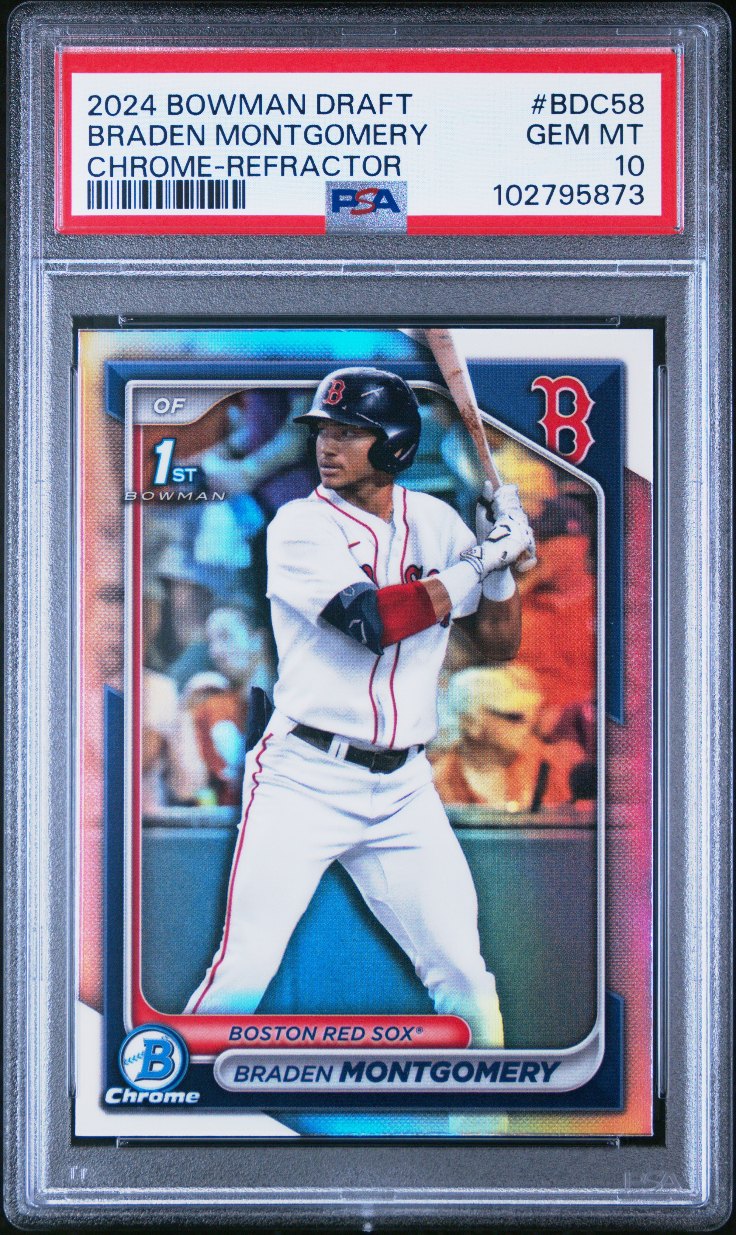2024 Bowman Draft Braden Montgomery #Bdc58 (Chrome-Refractor) Gem Mt 10 back