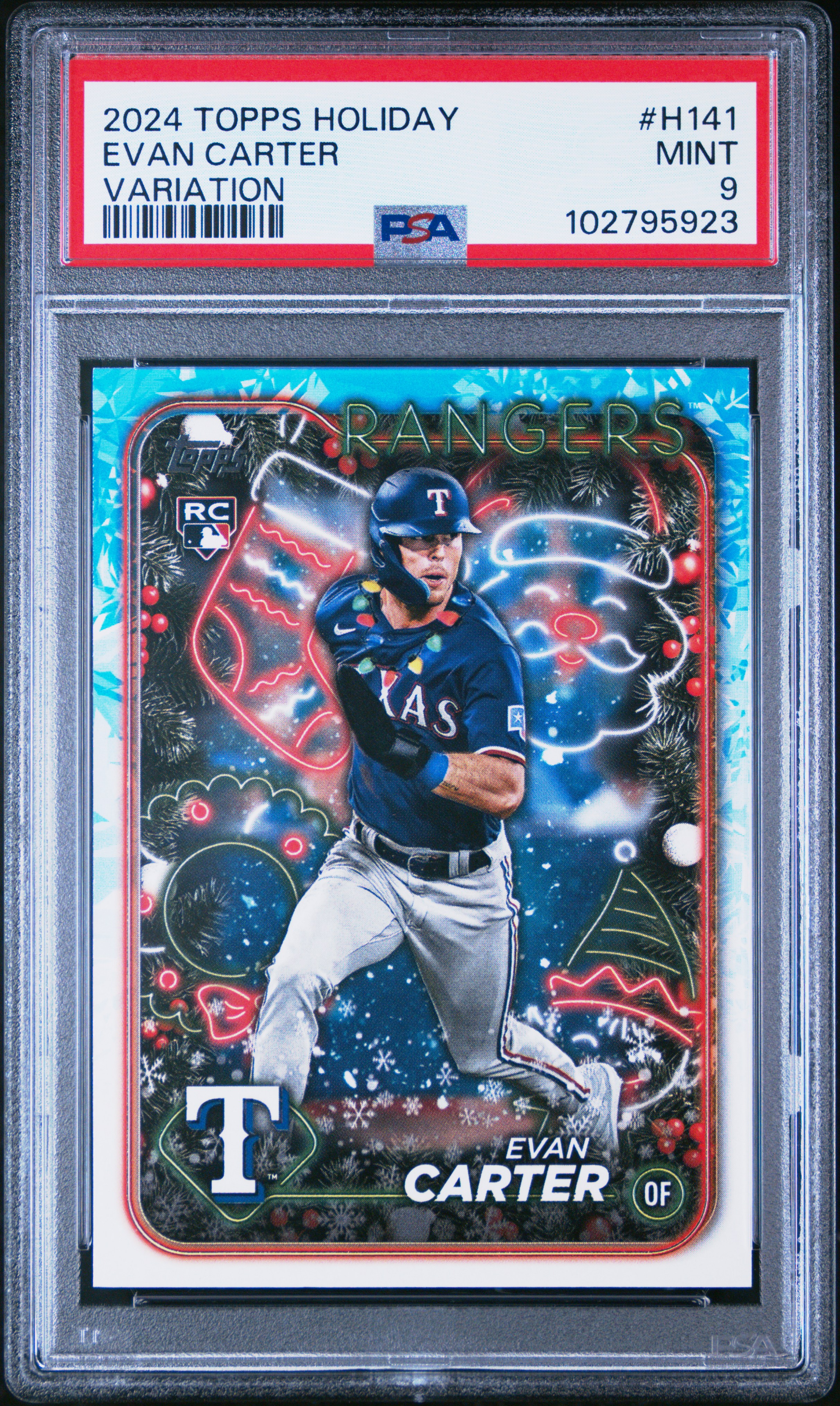 2024 Topps Holiday Evan Carter #H141 (Variation) Mint 9 back