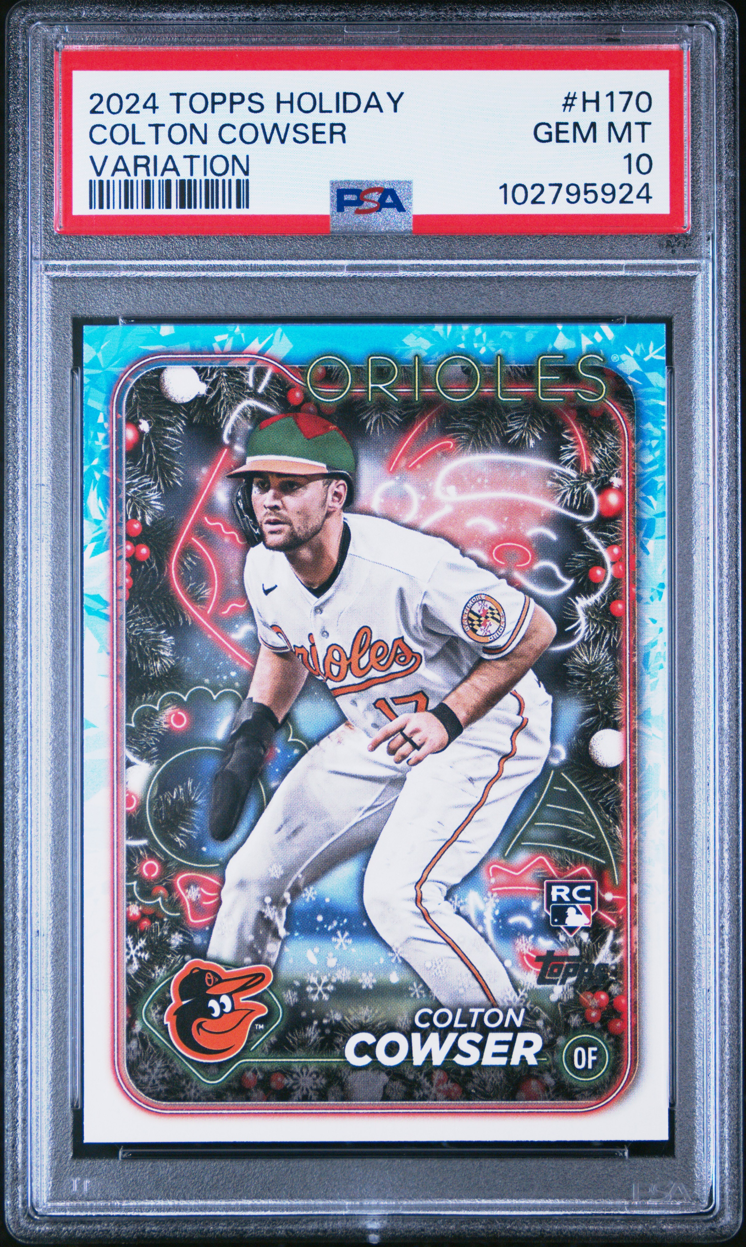 2024 Topps Holiday Colton Cowser #H170 (Variation) Gem Mt 10 back