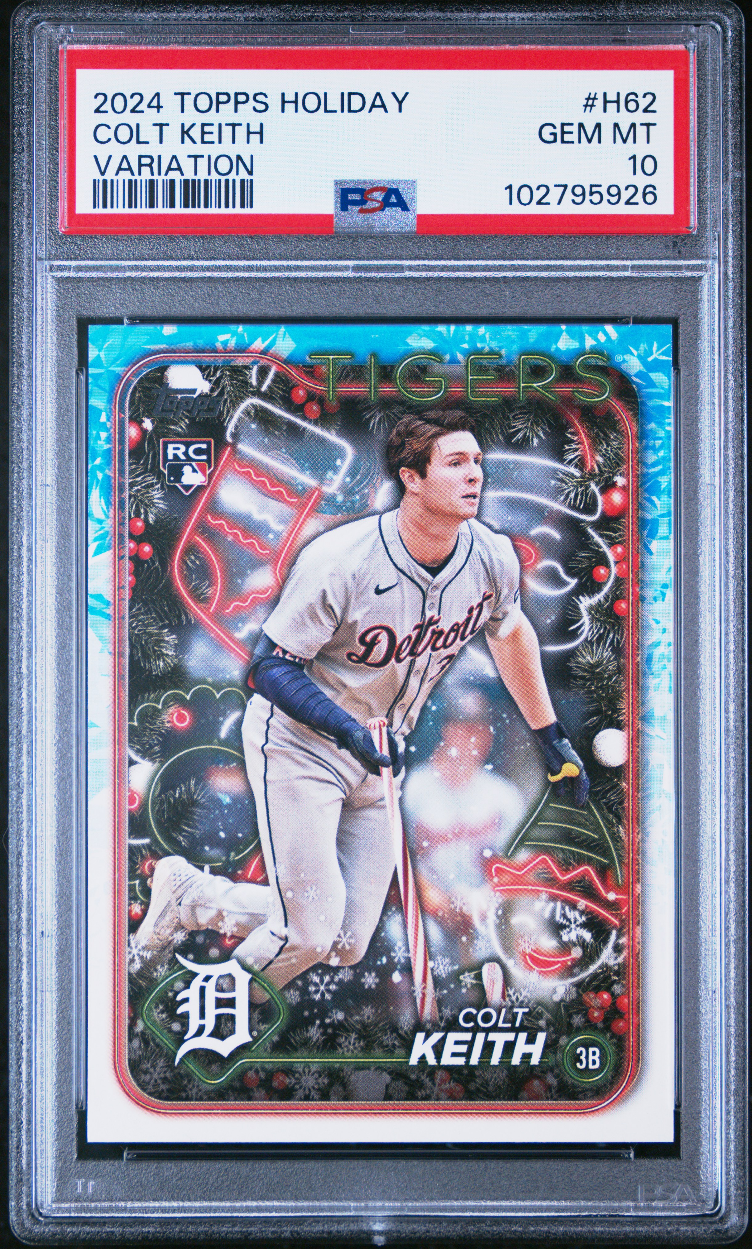 2024 Topps Holiday Colt Keith #H62 (Variation) Gem Mt 10 back