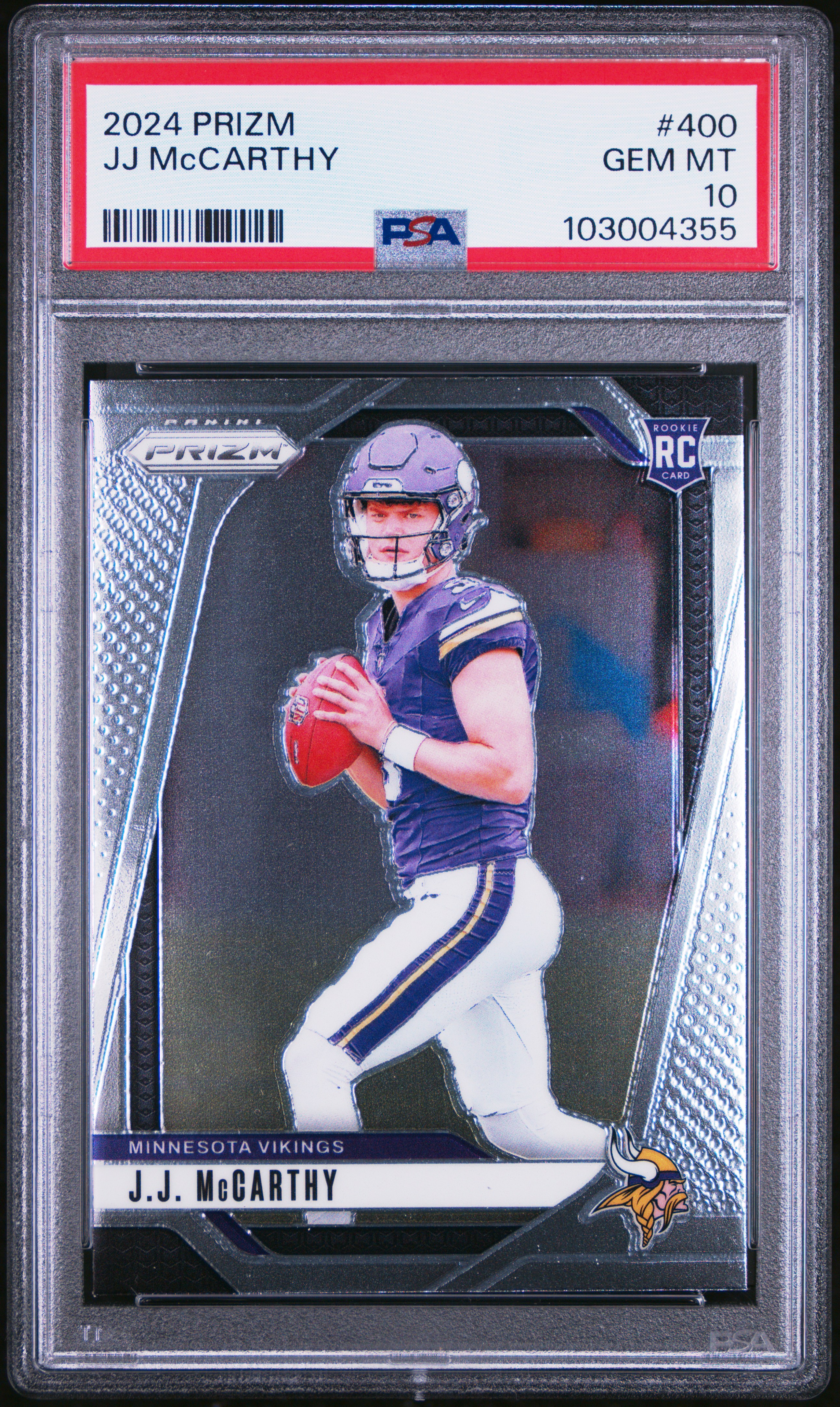 2024 Panini Prizm Jj Mccarthy #400 Gem Mt 10 front