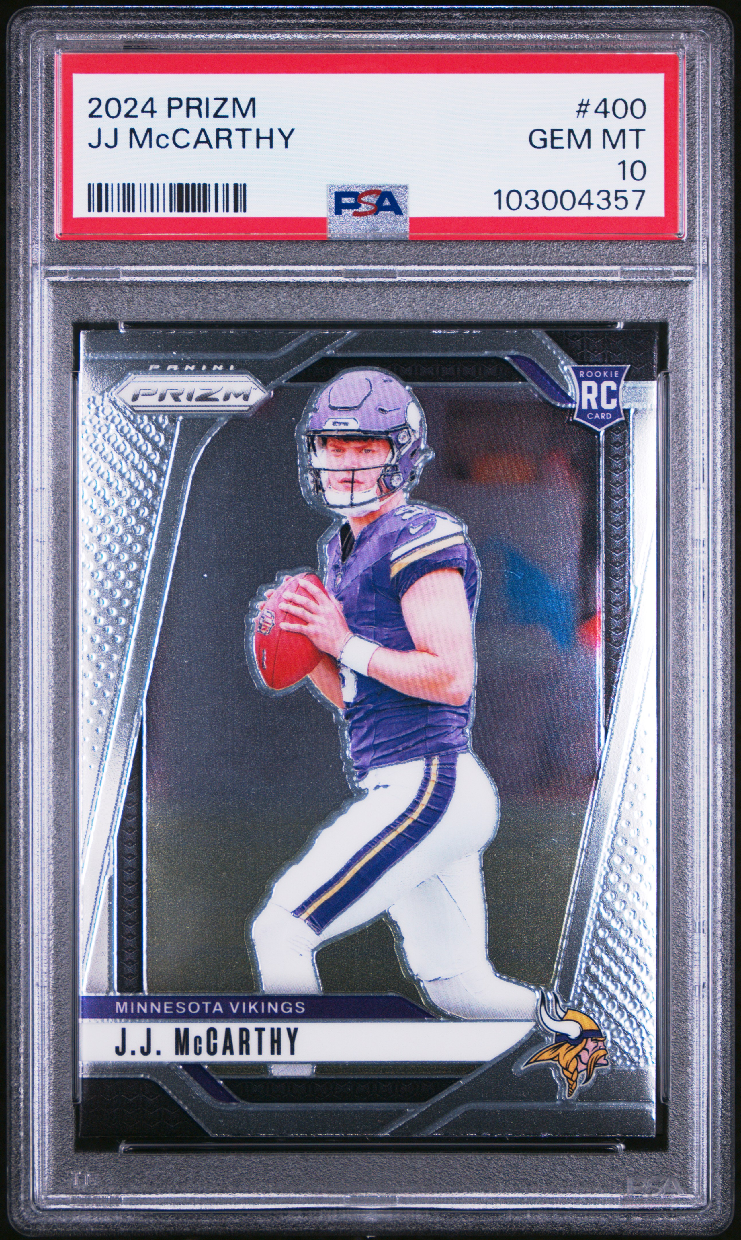 2024 Panini Prizm Jj Mccarthy #400 Gem Mt 10 front