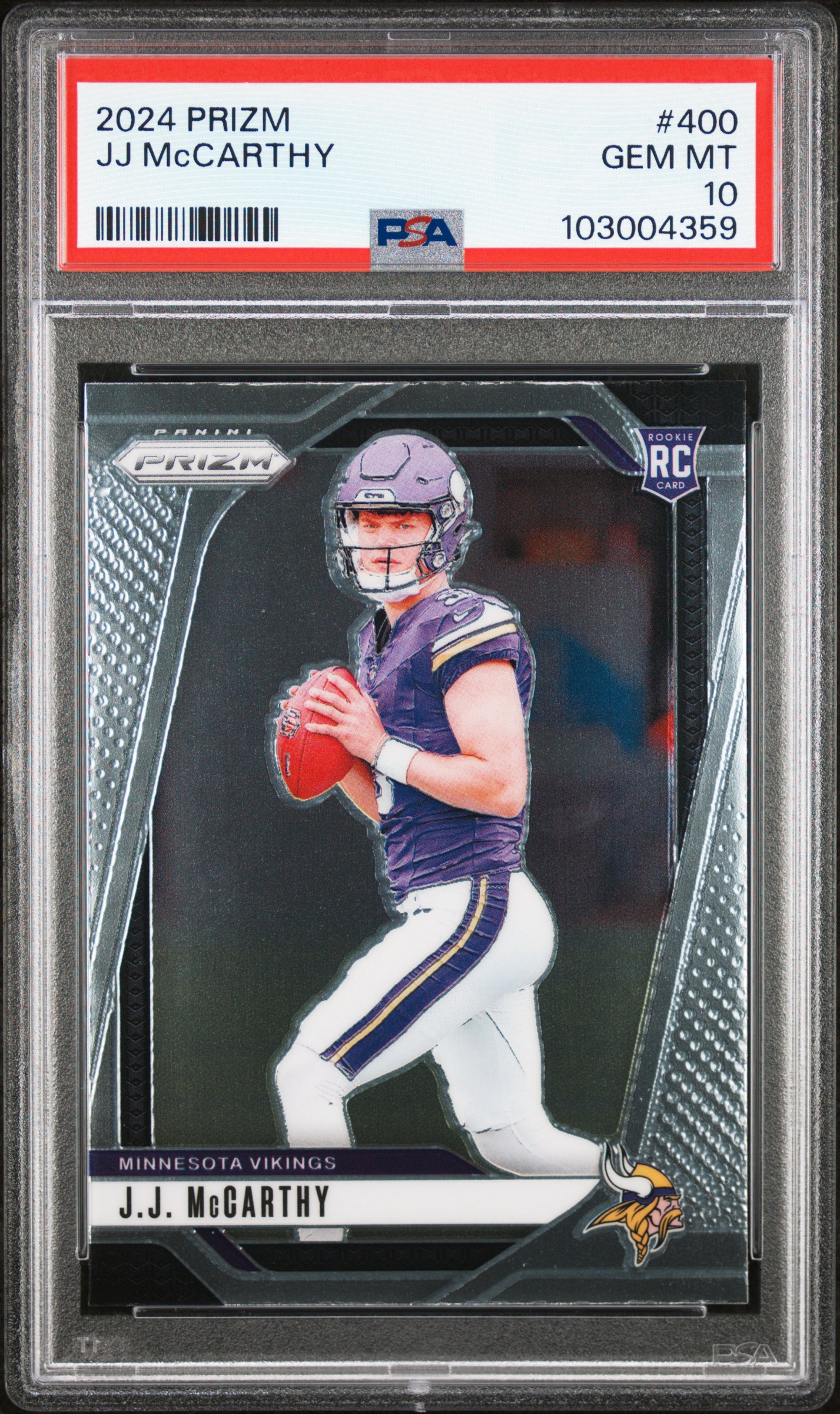 2024 Panini Prizm Jj Mccarthy #400 Gem Mt 10 front
