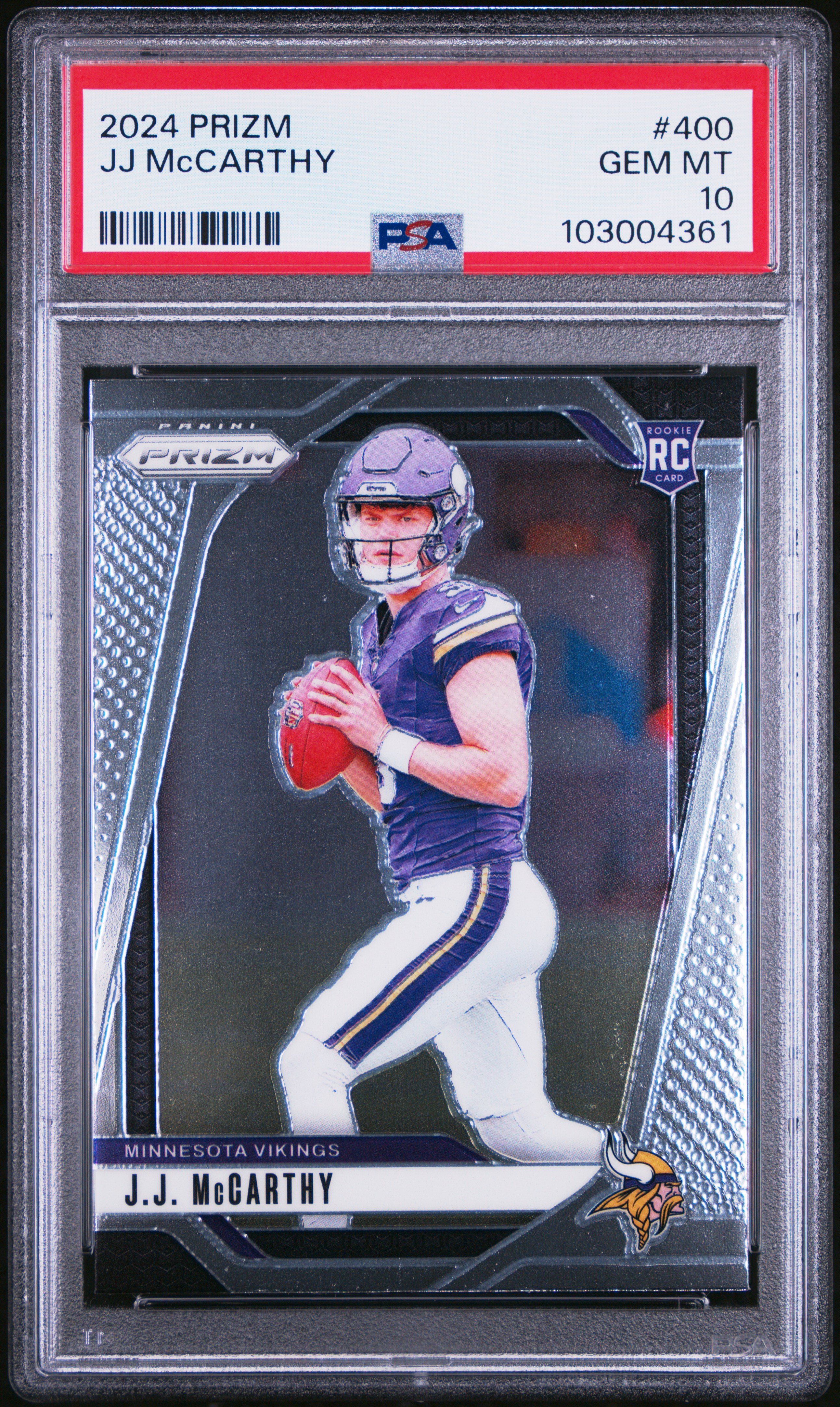 2024 Panini Prizm Jj Mccarthy #400 Gem Mt 10 front