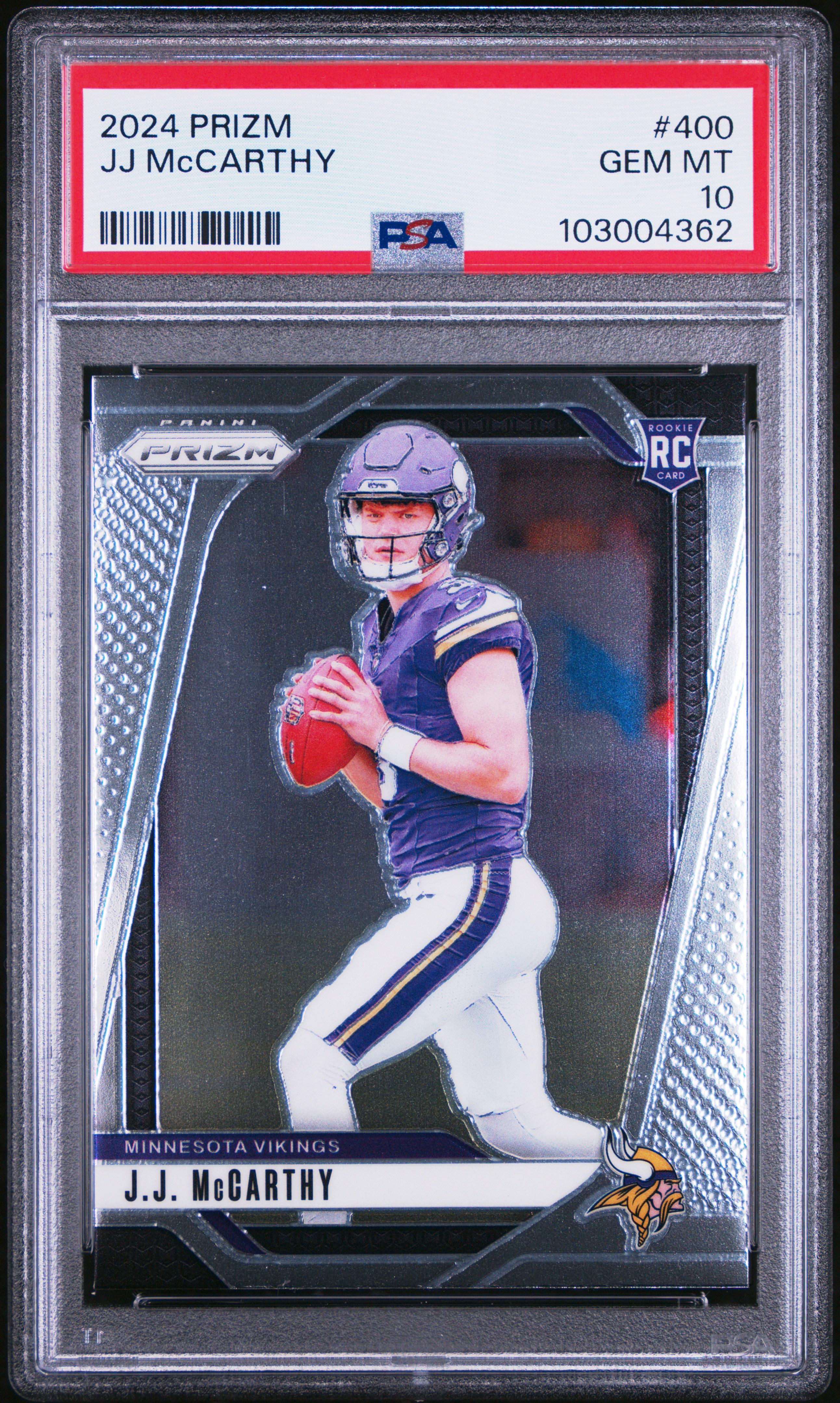 2024 Panini Prizm Jj Mccarthy #400 Gem Mt 10 front