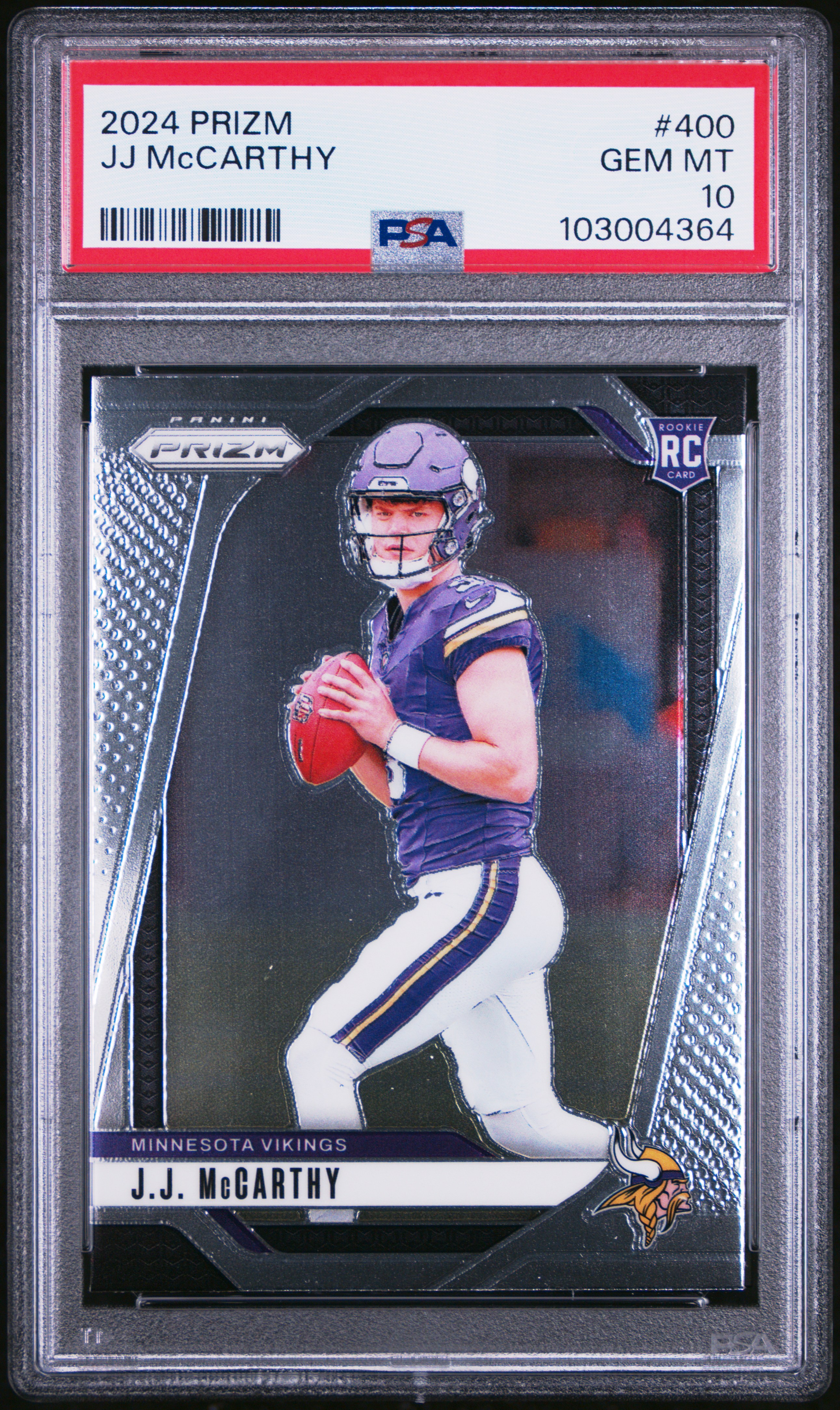 2024 Panini Prizm Jj Mccarthy #400 Gem Mt 10 front