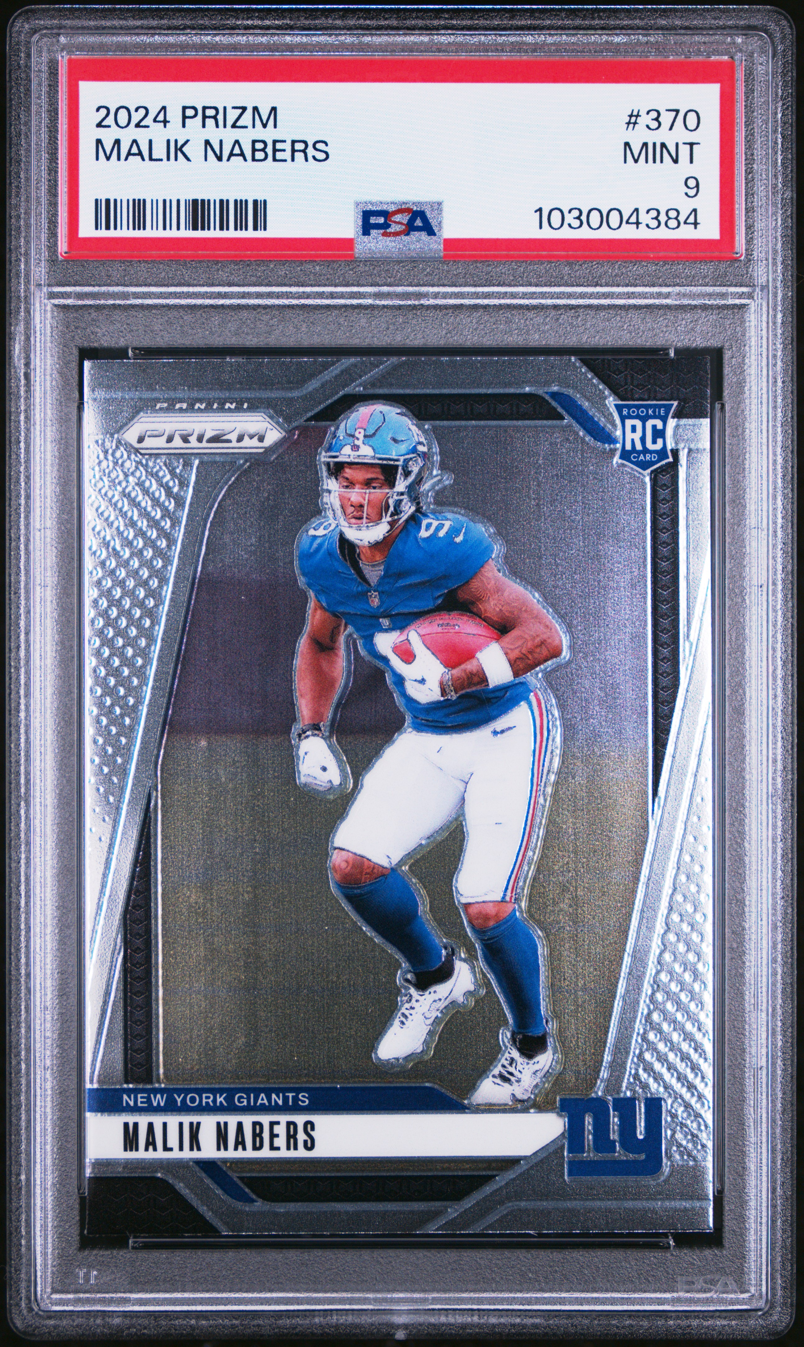 2024 Panini Prizm Malik Nabers #370 Mint 9 front