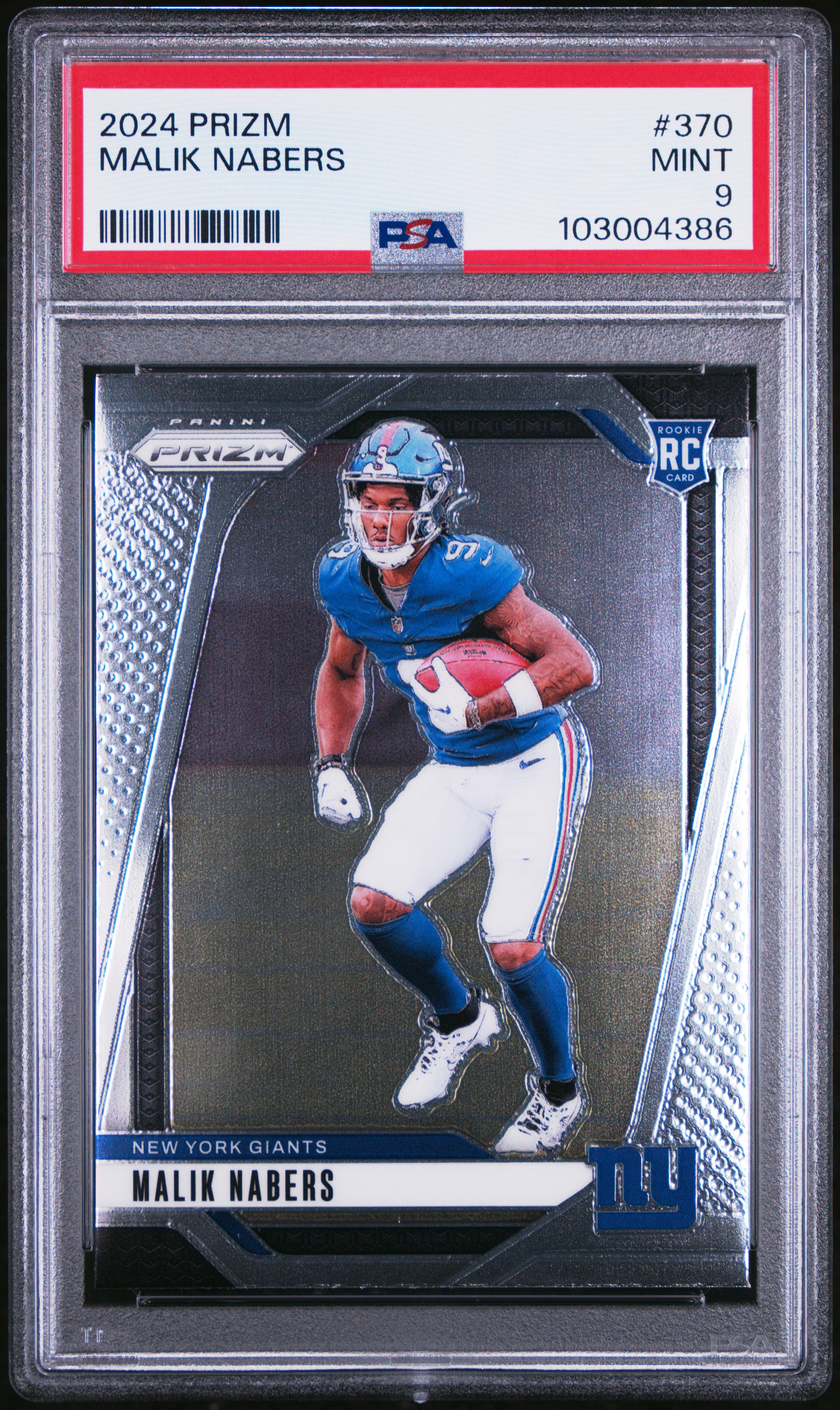 2024 Panini Prizm Malik Nabers #370 Mint 9 front