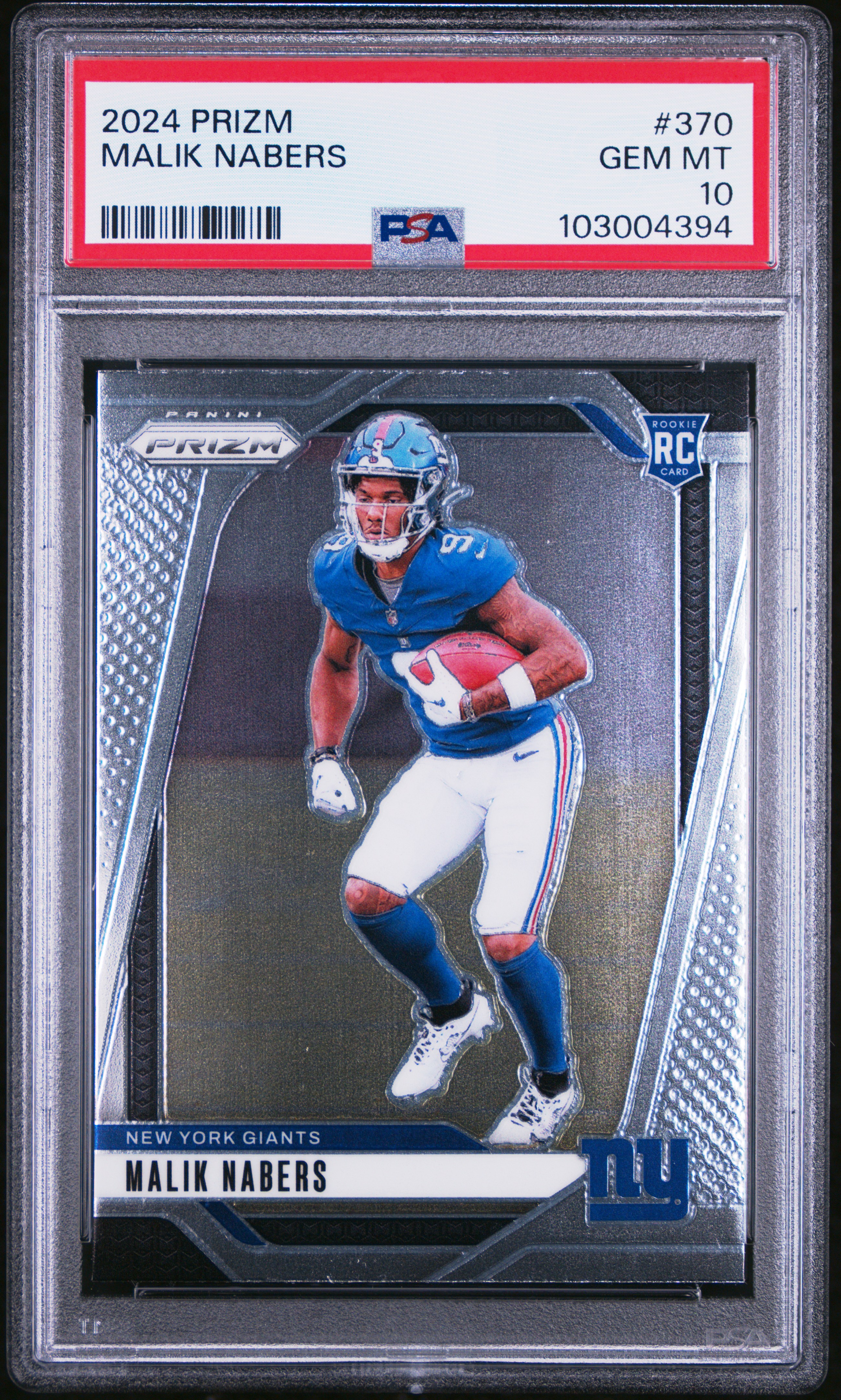 2024 Panini Prizm Malik Nabers #370 Gem Mt 10 front