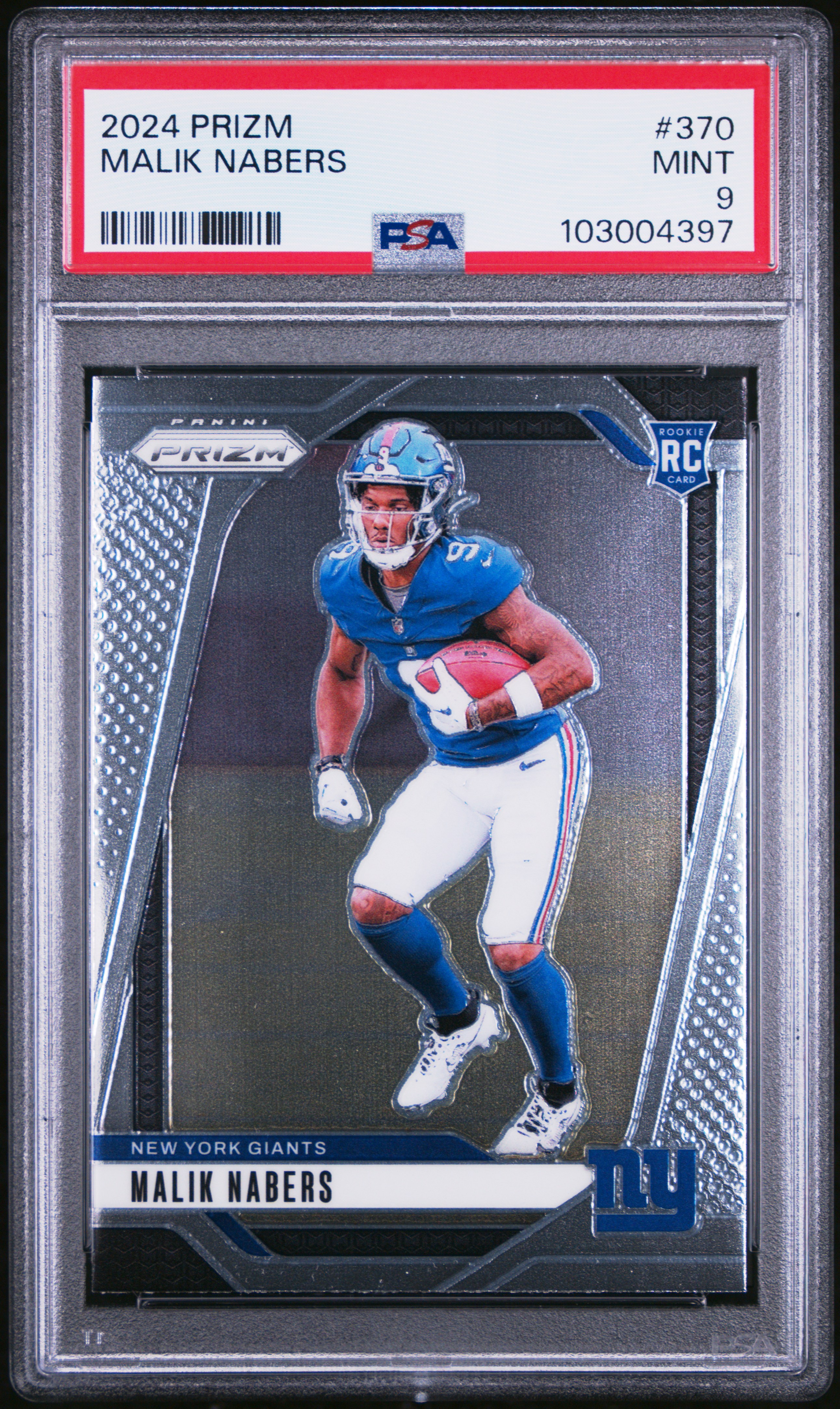 2024 Panini Prizm Malik Nabers #370 Mint 9 front