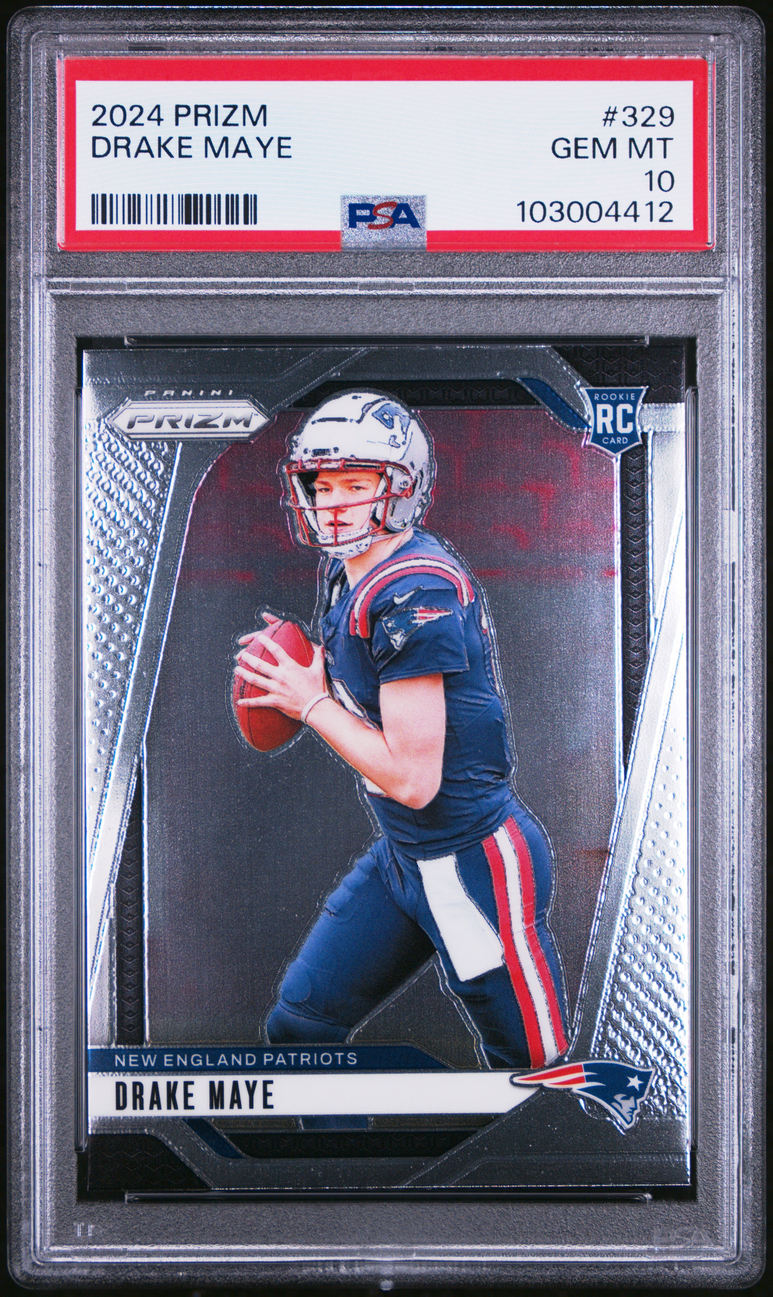 2024 Panini Prizm Drake Maye #329 Gem Mt 10 front