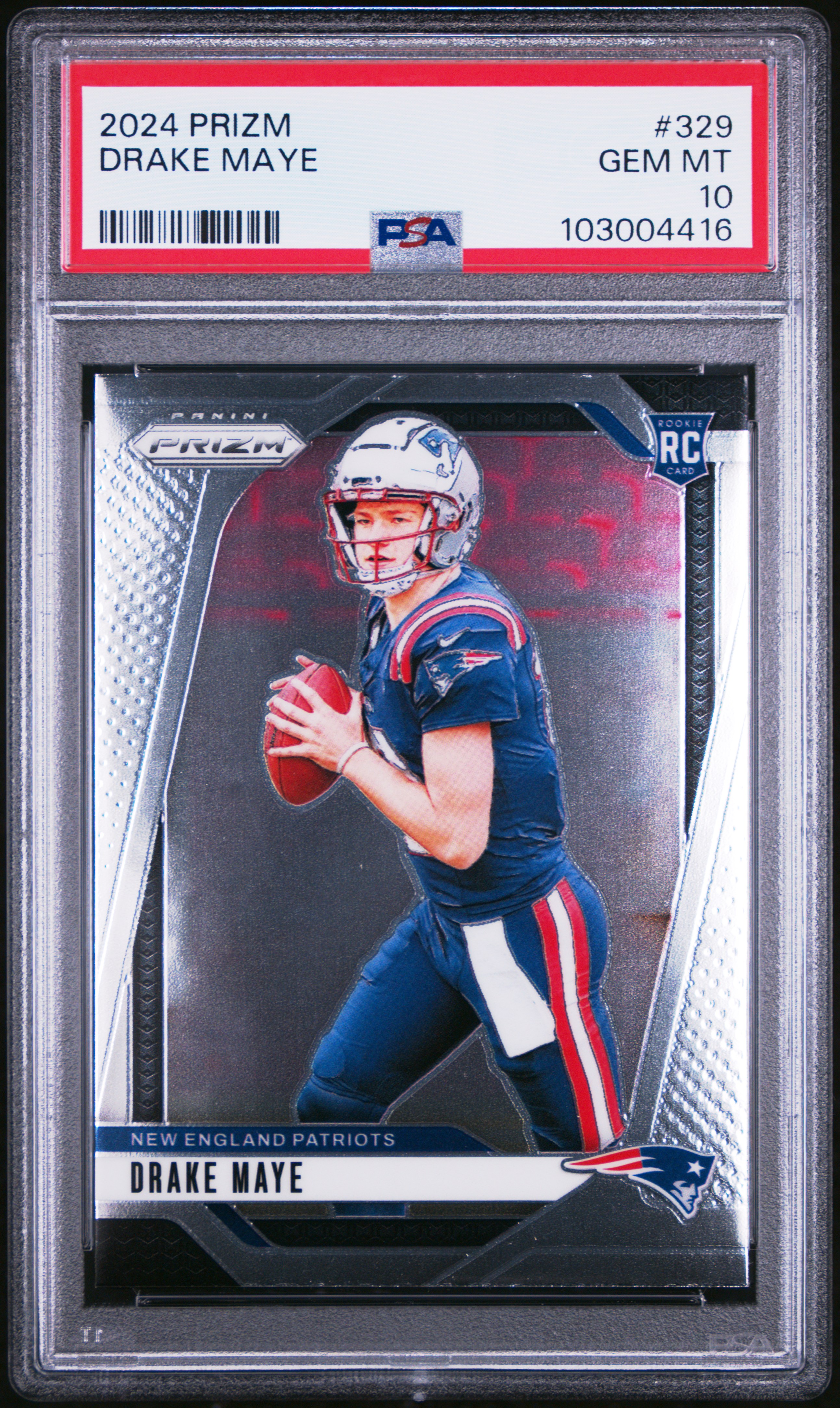 2024 Panini Prizm Drake Maye #329 Gem Mt 10 front